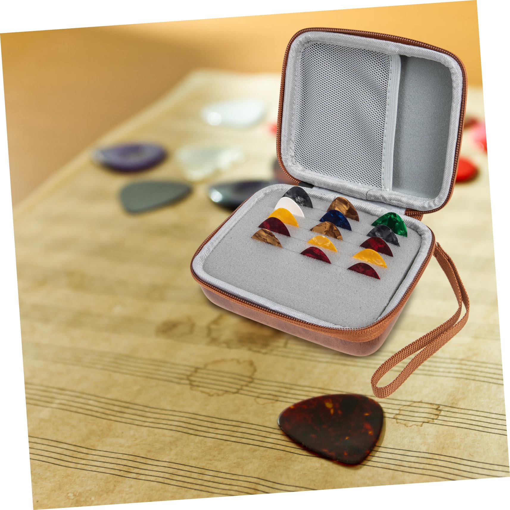 ifundom 3sets Plettri Per Chitarra Ergonomici Set Da Piezzi Con Astuccio Accessori Per Musicisti Colori Casual e Comfort Ottimale Per Suonare