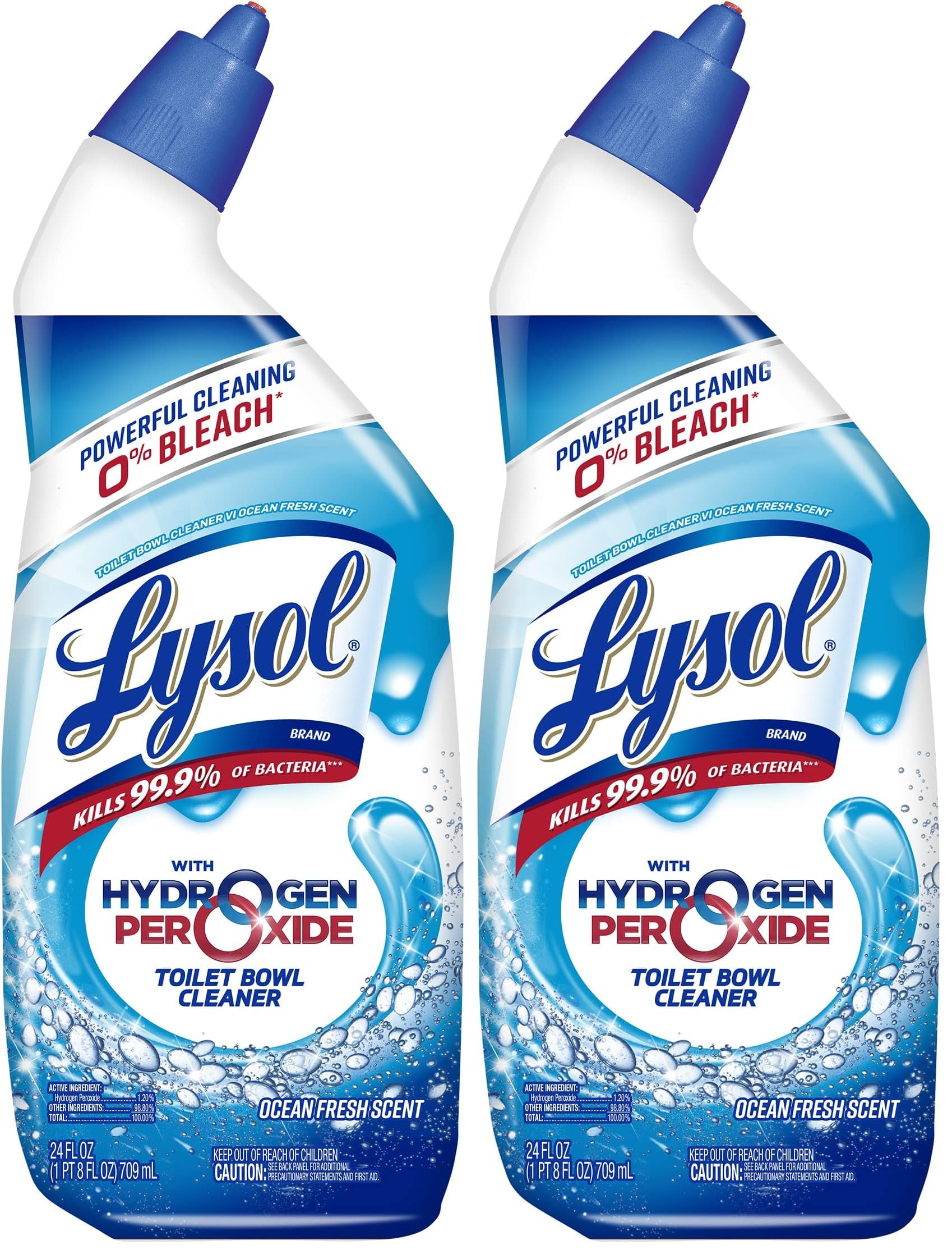 Toilet Bowl Cleaner Gel, for Cleaning and Disinfecting, Bleach Free, Ocean Fresh Scent, 24oz (Pack of 2)