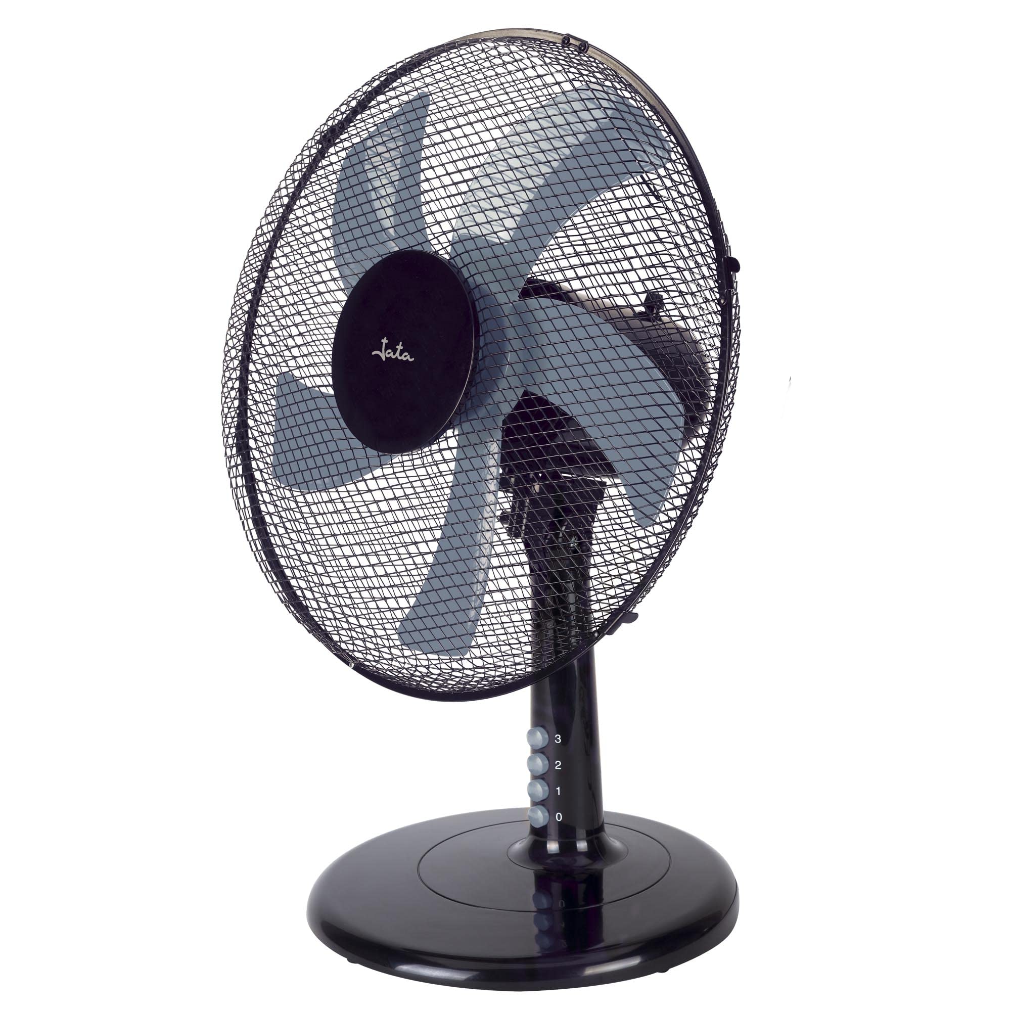 Jata JVVM3125 - Ventilador de Mesa portátil con 3 velocidades, oscilante, cabezal inclinable. Altura: 60 cm. Silencioso. Bajo consumo. 2503 m3/h