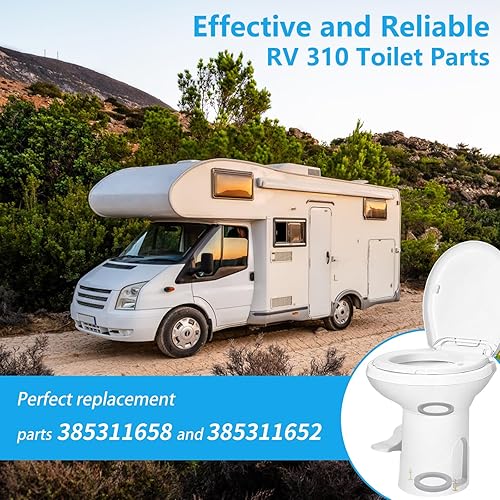 Miniatura 6 de Sello de inodoro RV con kit de accesorios de montaje para Dometics 300 310 320 RV WC Reemplazo para inodoro 385311658 y sello de base de inodoro