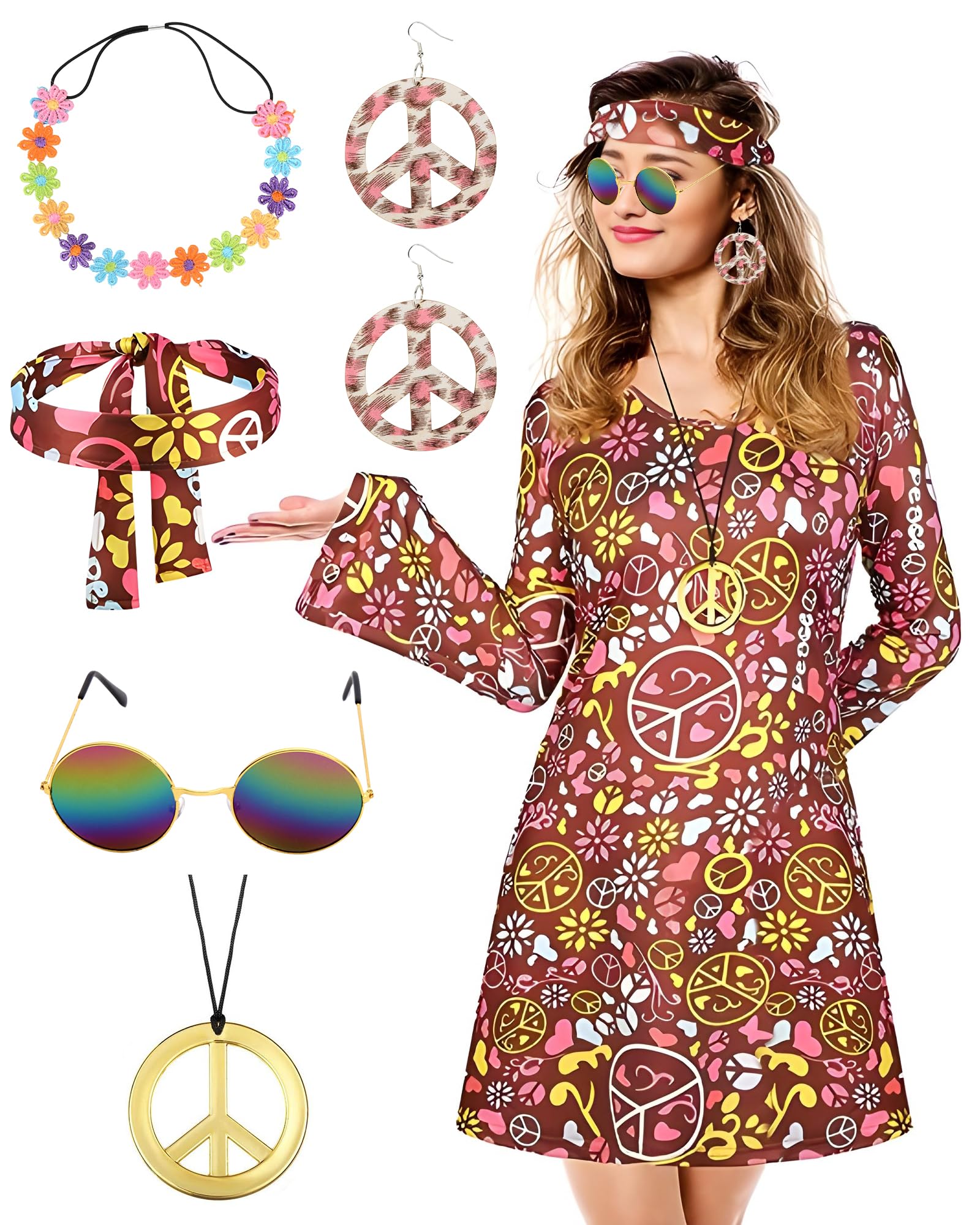 Costume Disco Groovy Anni 70 Per Donna: Costumi Adulti,e Vestiti Di Carnevale Online - Foto 2