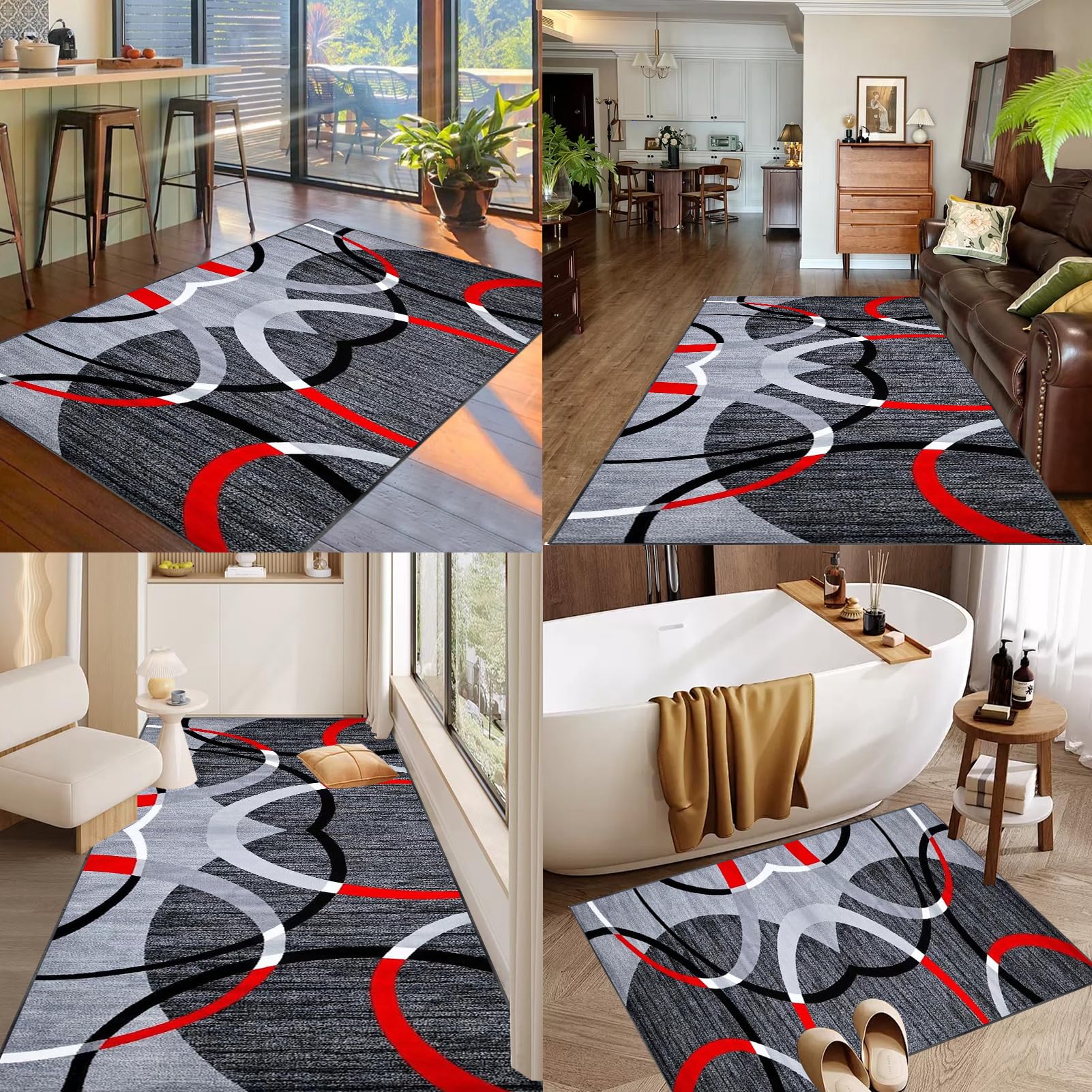 Jute-Läuferteppich für den Flur, 40 x 200 cm, waschbar, schmutzabweisend, Bodenmatte für die Küche, Teppich für Badezimmer, Eingang, Schlafzimmer, Treppe, Langer Teppich, Flur, schmaler Eingangsb