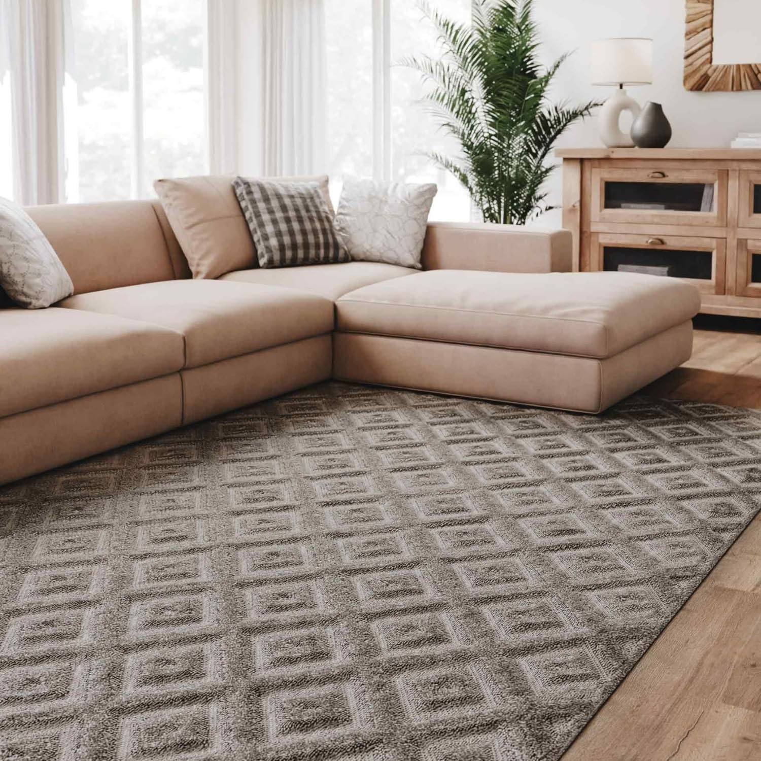 TT Home Tapijt Woonkamer Eetkamer Laagpolig Abstract Patroon