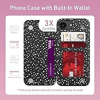 Vista 525 de LETO para iPhone 15 Pro Funda tipo cartera - Tapa tipo folio con patada - Diseños de moda - Tarjetero - Funda protectora para mujeres y niñas - 6.1