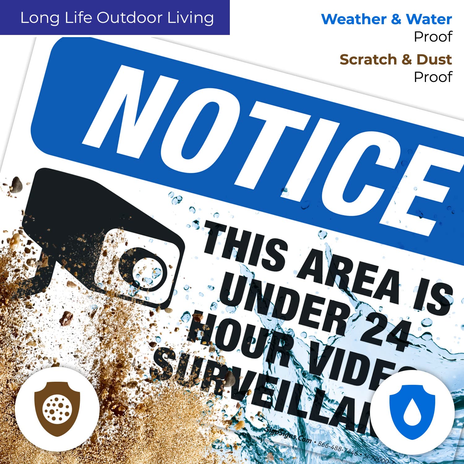 Amazon.co.jp: Sigo Signs ビデオ監視サイン CCTVセキュリティアラート