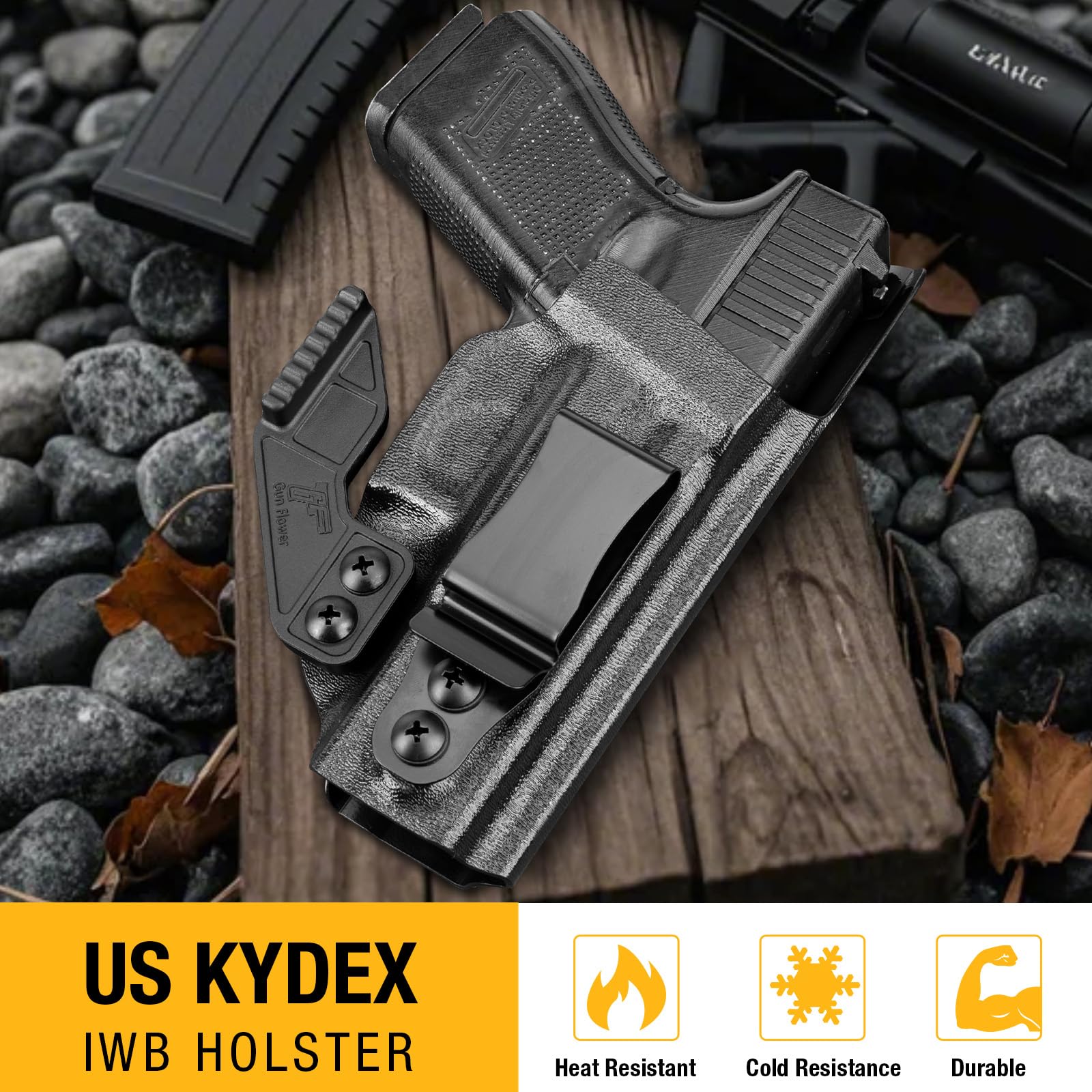 Glock 23 Gen 1-4 Mos Red Dot Optic Cut IWB Left-Handed Holster by We The People Holsters | Aqua Topographic Map | Kydex | Adjustable | Secure Glock 23 Gen 1-4 Mos Red Dot Optic Cut IWB Left-Handed Holster by We The People Holsters | Aqua Topographic Map | Kydex | Adjustable | Secure