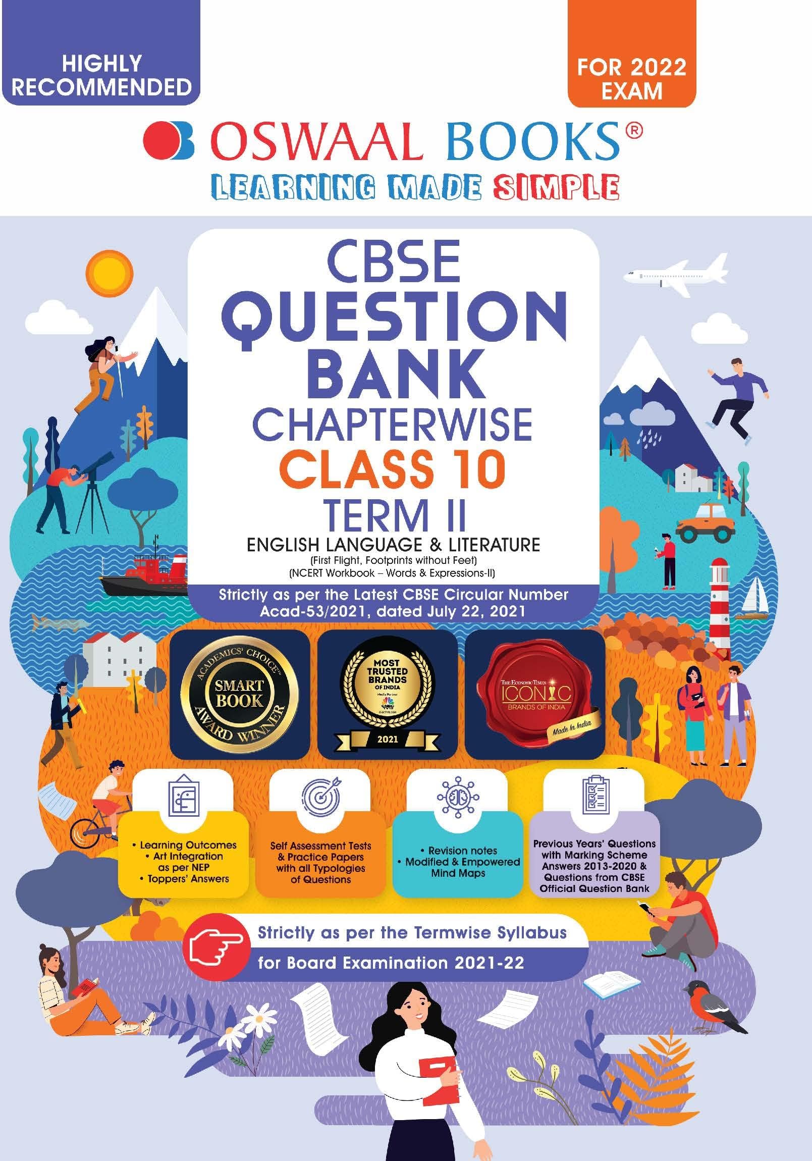 Oswaal CBSE Question Bank Chapterwise For Term 2, Class 10, English Language & Literature (For 2022 Exam)