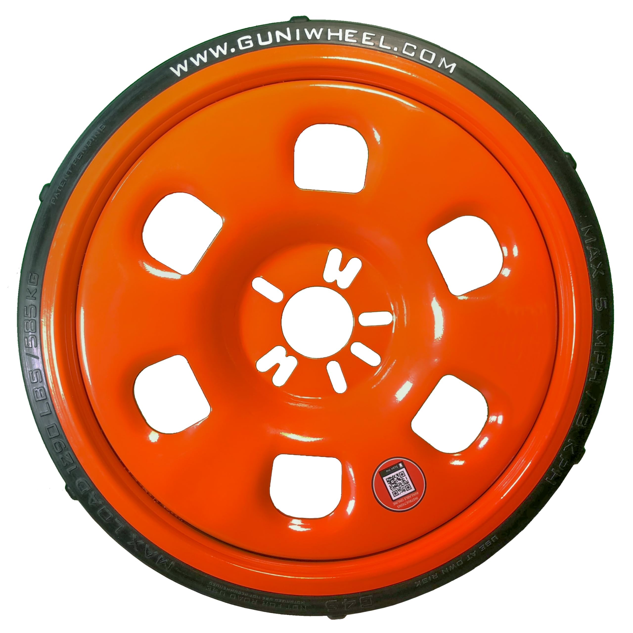 GUNIWHEEL™ Universal Vehicle Mounting System Roller Wheel with 4/5 Lug Pattern - Safely Move & Mount Vehicles - for 4 & 5 Lug Vehicles Only (1, GUNIWHEEL™ 45S)