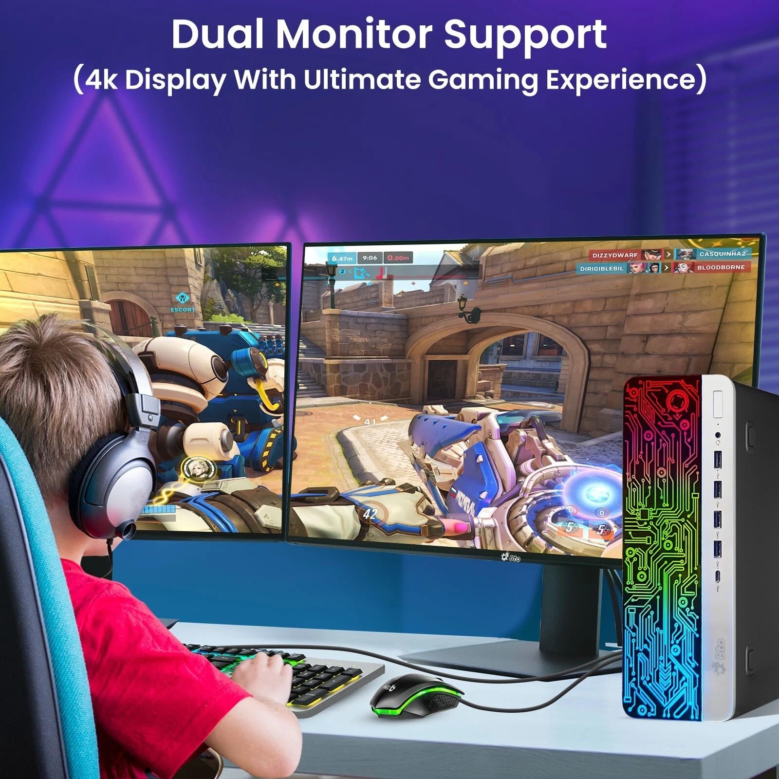Amazon.com: BTO RGB Gaming Desktop PC - Intel i5 6th Gen - 16GB