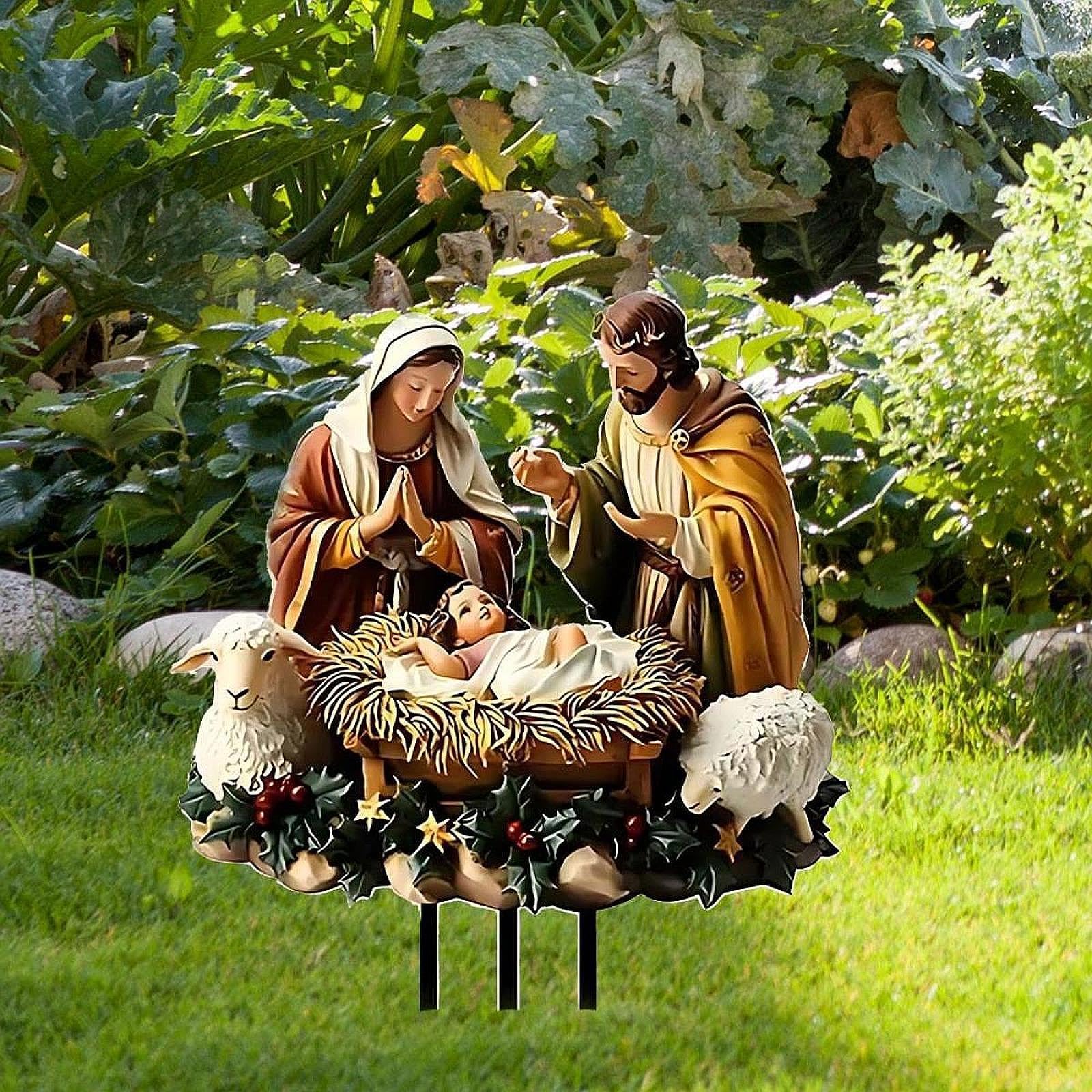 Jesus Birth Yard Signs Decor Garden Yard Stake for Yard Landscape Lawn Decoration| Home Décor | Wall Hanging | Table Décor-image-27