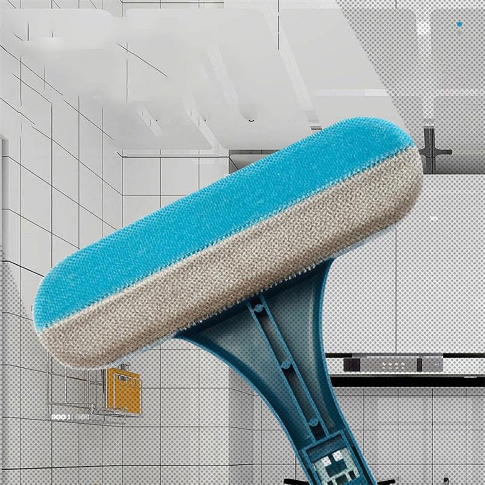 Rasquetas para Ducha, Azul 63x20cm escurridor de Ducha Ventana Pantalla Cepillo Limpiador Vidrio Extensible Desmontable