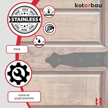 KOTARBAU Shutter Hinge Door Hinges 150 x 150 x 35 mm Powder-Coated Steel Black Hinges Folding Window Hinge Wooden Door Garden Gate Hinge