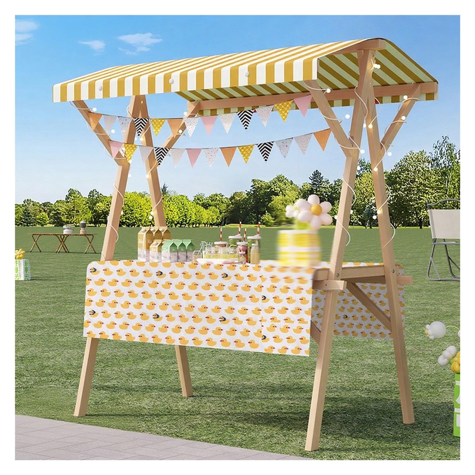 LJYKBFL Portable Vending Cart with Canopy for Outdoor Events and Markets