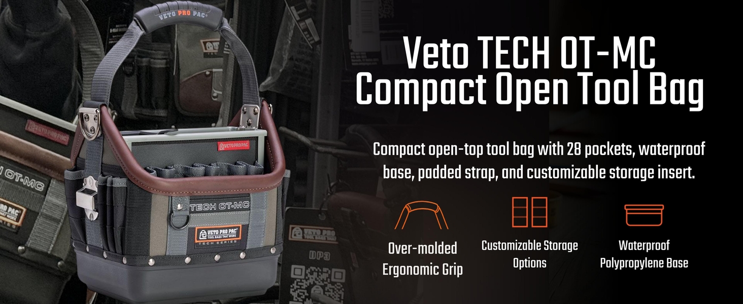 Veto Pro Pac Tech OT-MC Open Top Tool Bag | 28 pockets 