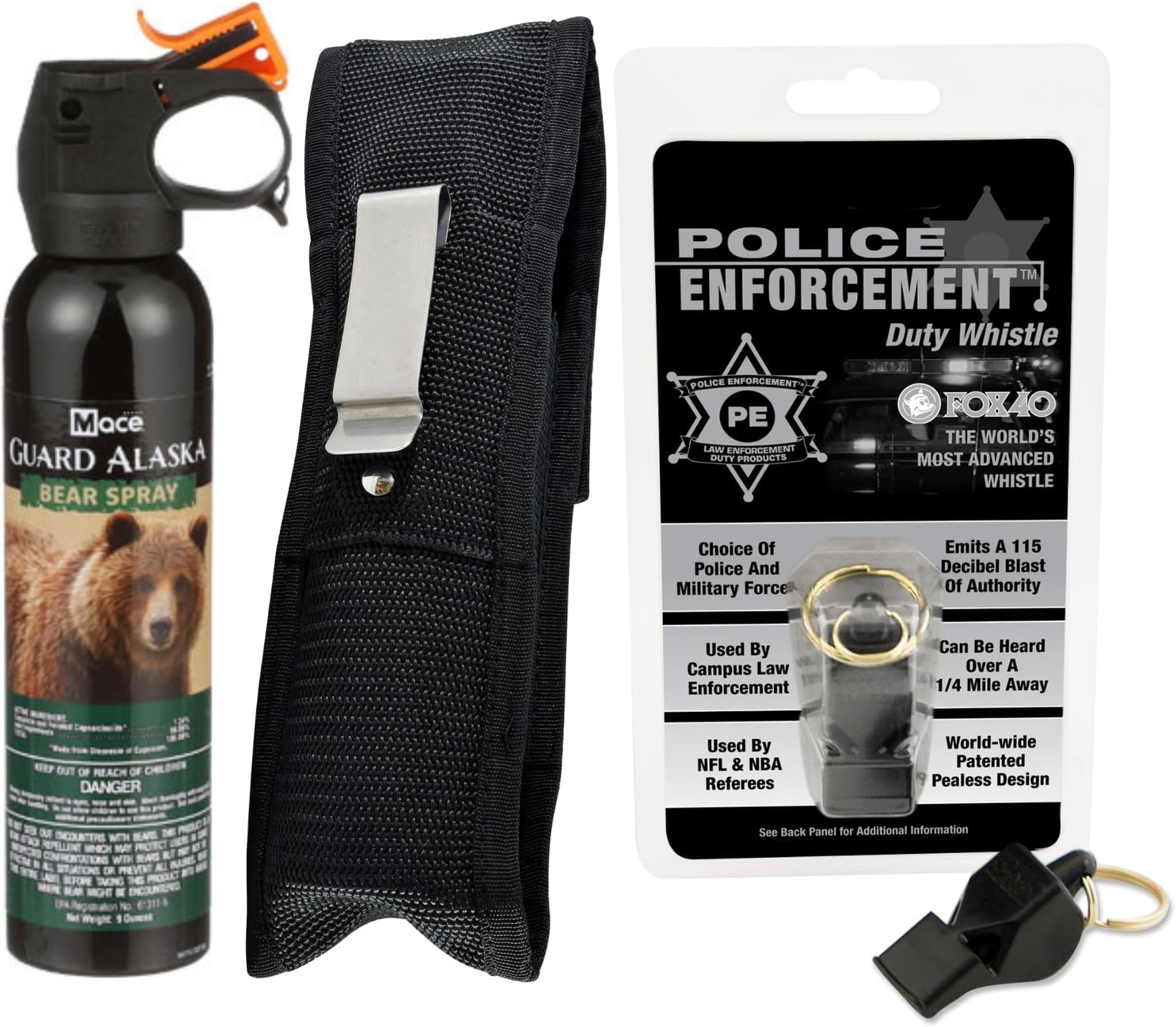 Guard Alaska 9 oz. Bear Spray and Pepper Defense Belt Clip Holster - Maximum Strength Pepper Spray for Hiking, Camping, Outdoors, Self Defense