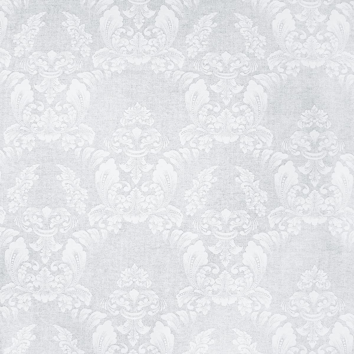 Tessuto Cotone Fantasia Fiori Grigio - 280 Cm Di Altezza - Venduto Al Metro - 3