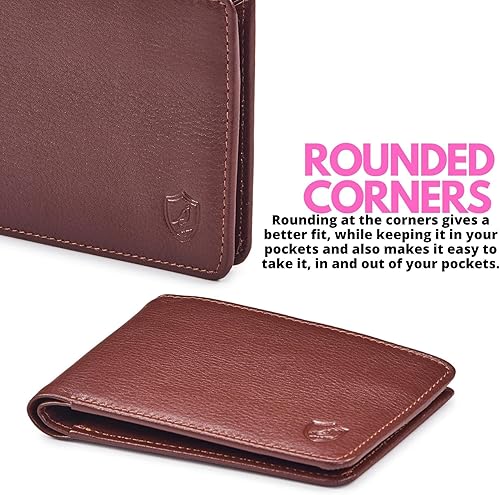 Miniatura 4 de Billetera para hombre, de piel real, plegable, con bloqueo RFID, bolsillo frontal, ultra delgada y fina, elegante, minimalista, con ventana de