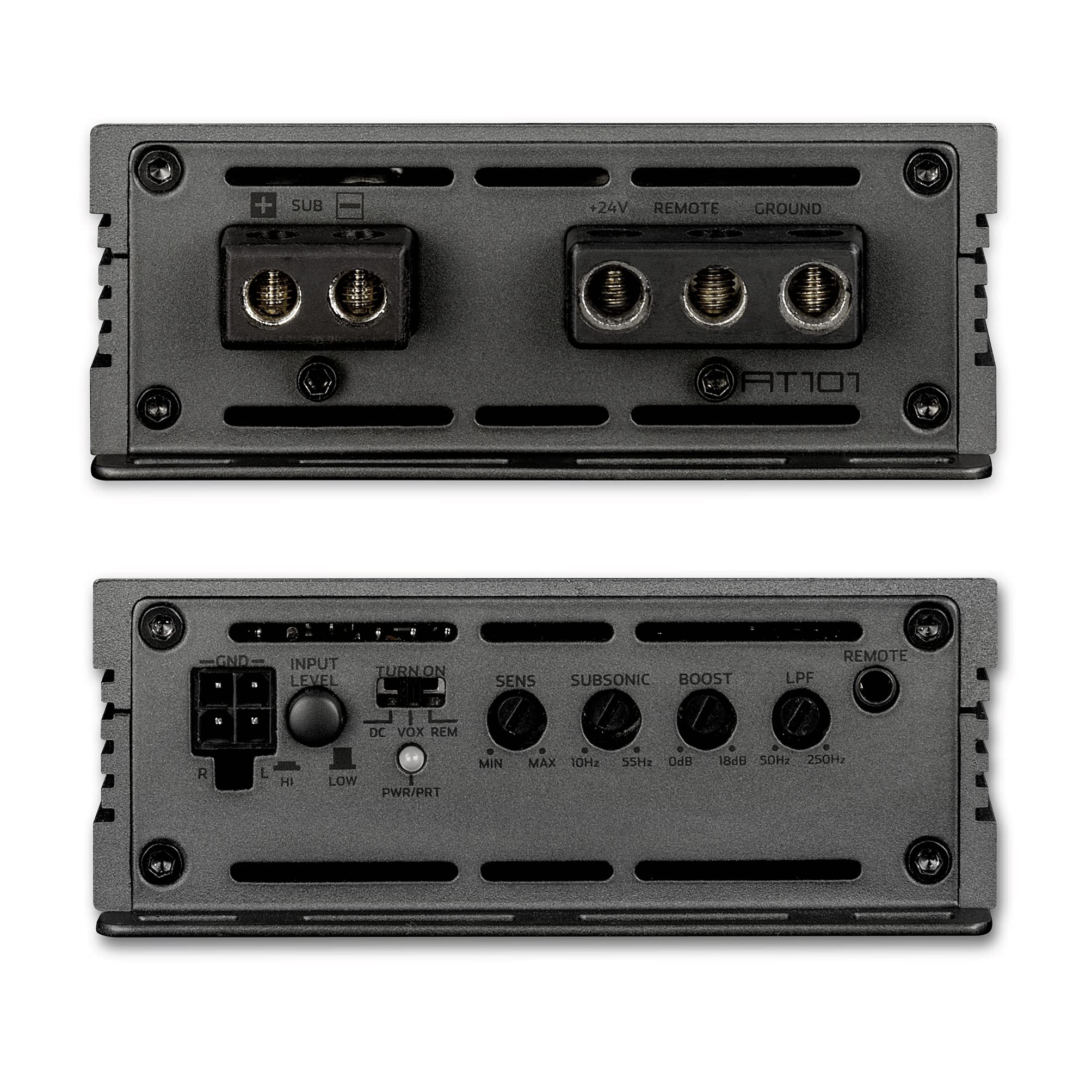 AXTON AT101 – Leistungsstarker 1-Kanal 24 V Verstärker für LKWs, Class-D Digital Mono Endstufe, Bass Amp für Trucks und Reisemobile mit 24 Volt Bordnetz, 1 x 230 W / 400 W