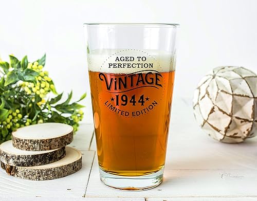 Miniatura 2 de Vaso de cerveza vintage de 1944 77 cumpleaños de 16 onzas para hombres, regalos de cumpleaños para hombre y mujer que cumple 77 años, vaso de