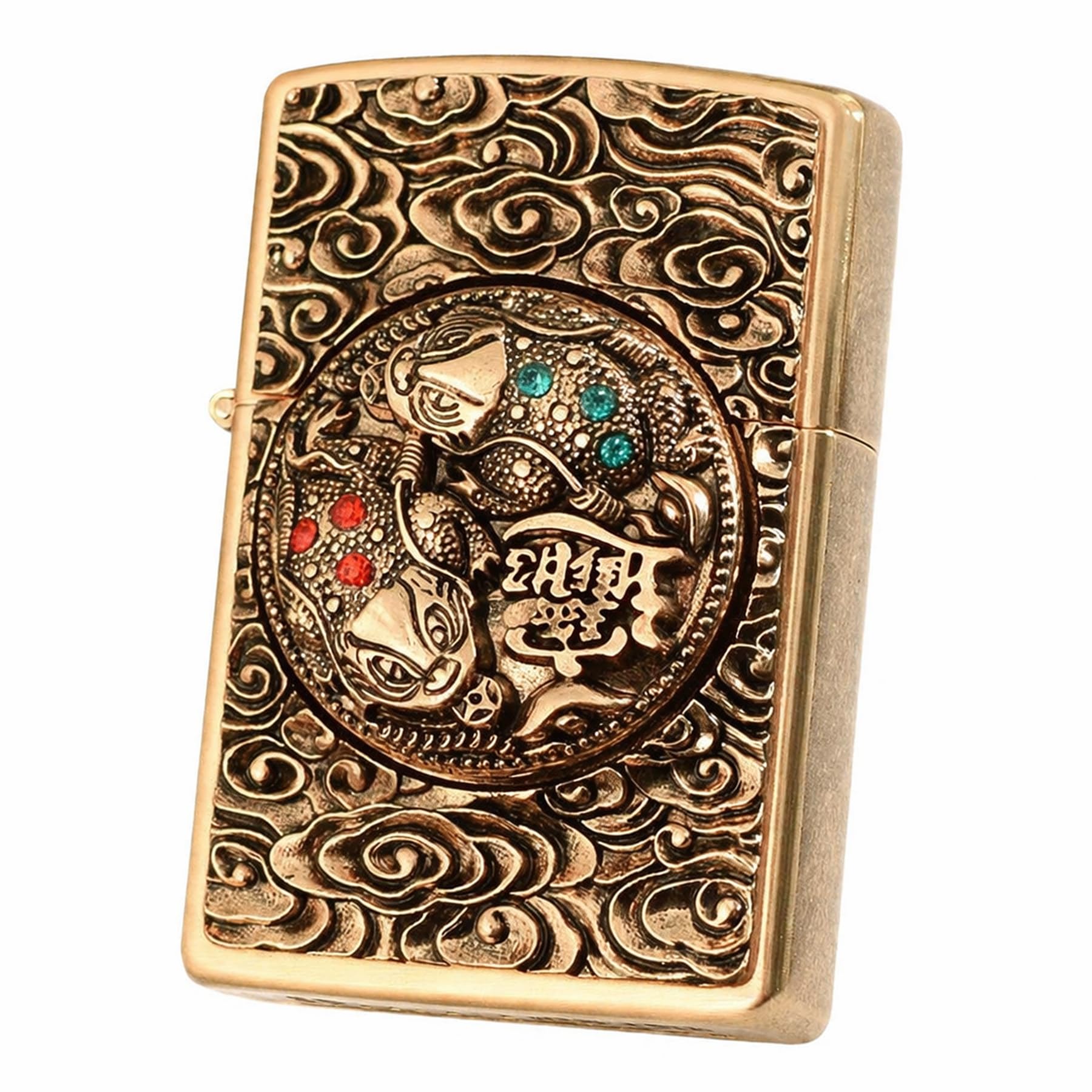Encendedor de queroseno de metal retro, diseño vintage recargable para el hogar, senderismo, camping, detalle tallado, arrancador de llama portátil, gran opción de regalo
