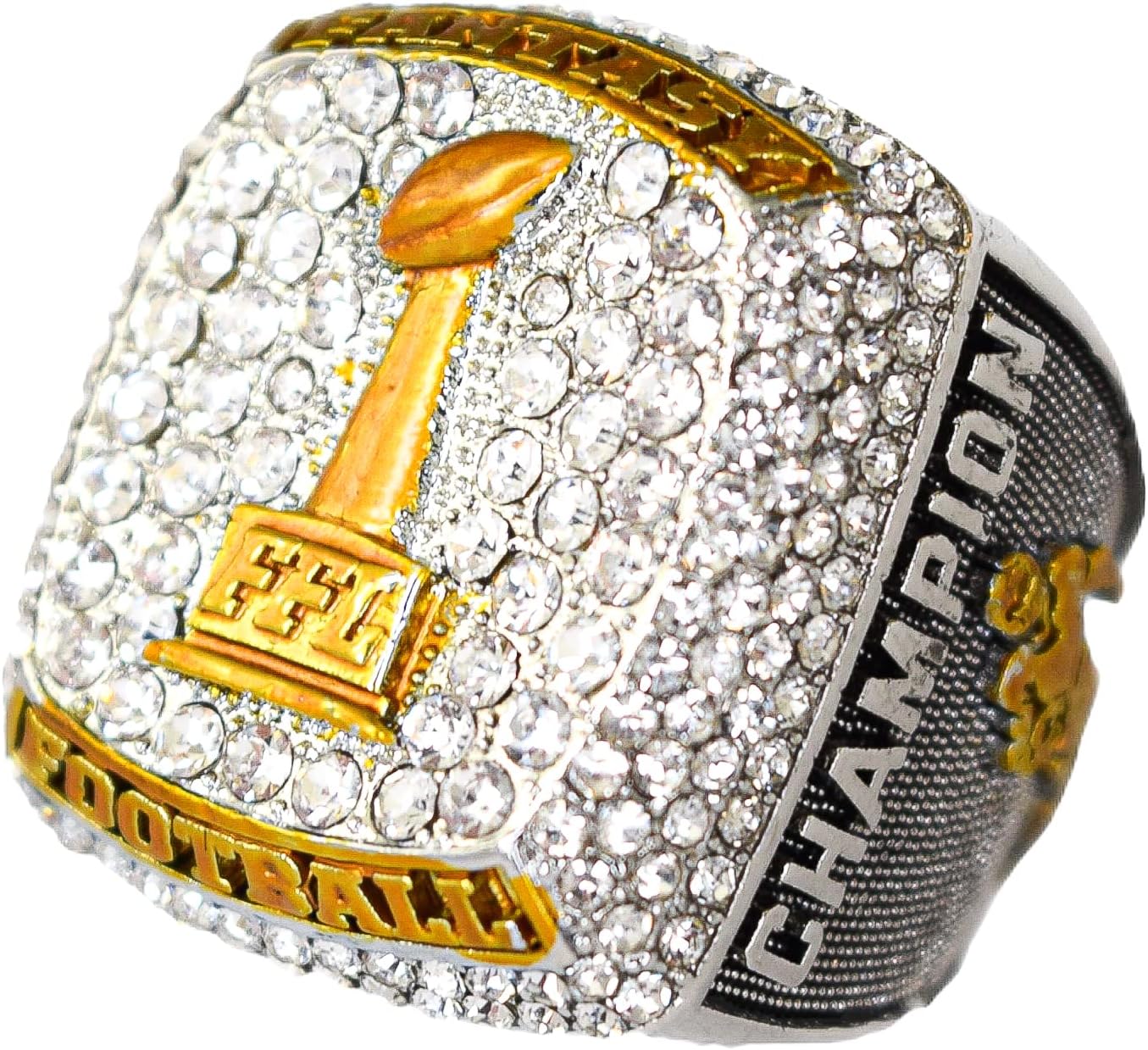 Spire Designs Fantasy Football Championship Ring - FFL Ring with Display Box