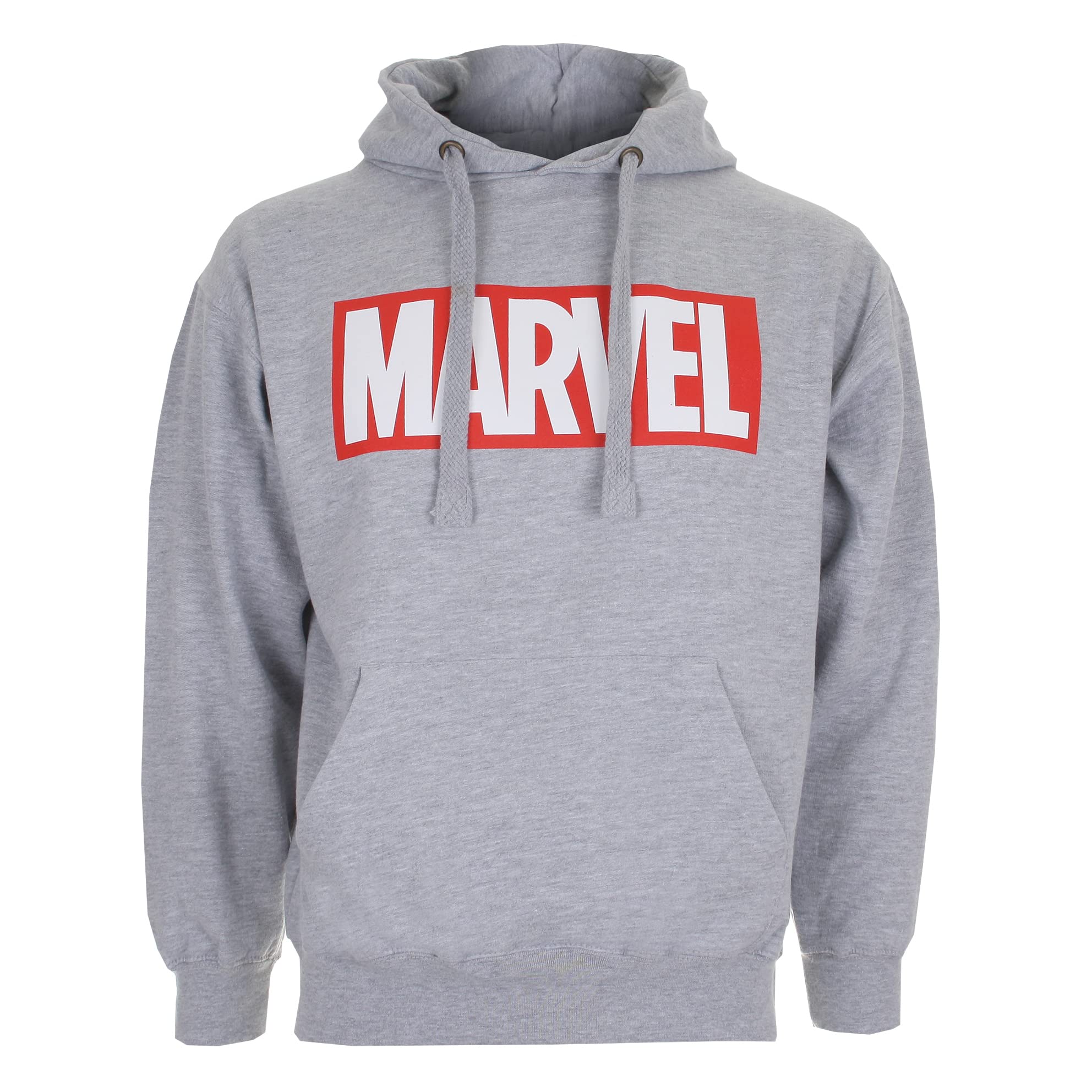 Marvel Men's Grey (Sport Grey) Comics Core Logo P/O Hoodie, Xxl Uk