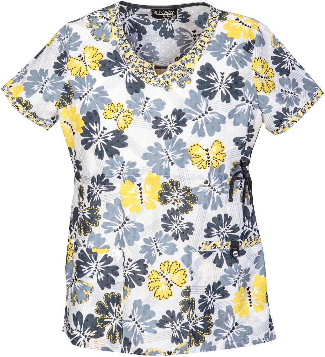 Runway by Cherokee 3601B Women's Round Neck Top Sunshine Flight 3X-Large