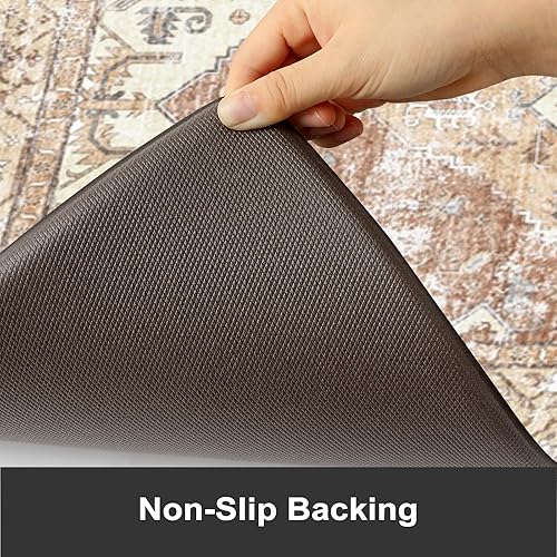 Miniatura 5 de KIMODE Juego de 2 tapetes de cocina antifatiga, estilo bohemio, vintage, antideslizantes, impermeables, ergonómicas, acolchadas, cómodas para