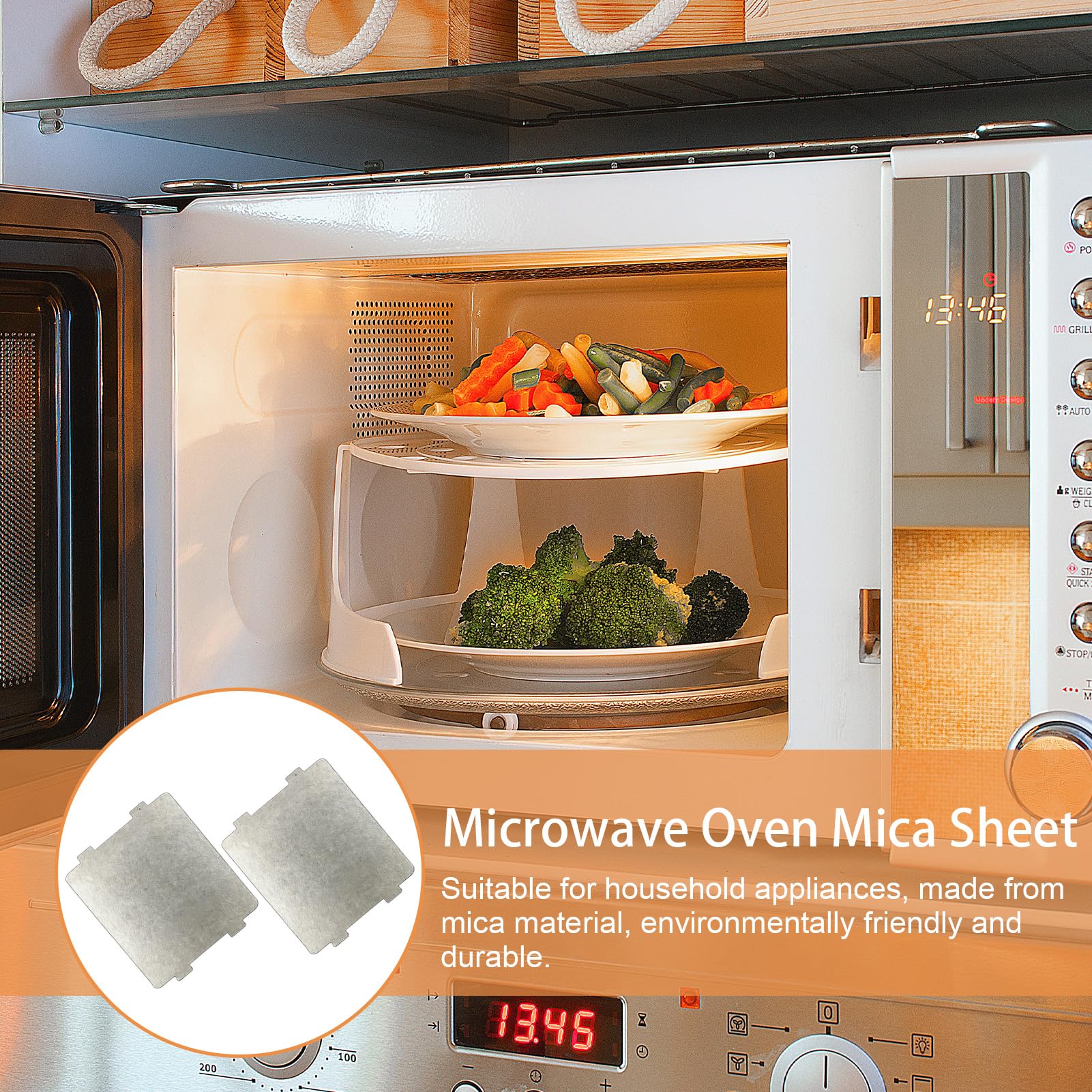 Mica Plate for Microwave Repair, Set of 2 Universal Plates 9.9 × 10.8 cm, Heat Resistant, Insulating and Durable, Replacement Accessory for Kitchen and Home — view 6