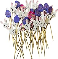 Vista 8 de 100 palillos de bambú de flamenco de 5 pulgadas, palillos de dientes de comida para bebidas de embutidos, selecciones de alimentos de frutas