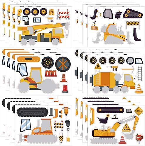 Make-a-face - Juego de calcomanías de construcción para niños y niños, calcomanías para manualidades, decoración de calcomanías faciales, haz tu