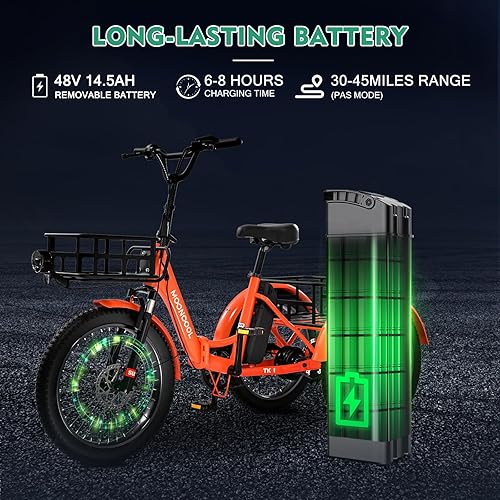 Miniatura 10 de LILYPELLE Triciclos plegables para adultos, triciclos plegables para adultos de 7 velocidades, bicicletas de 3 ruedas de 202426 pulgadas con paso