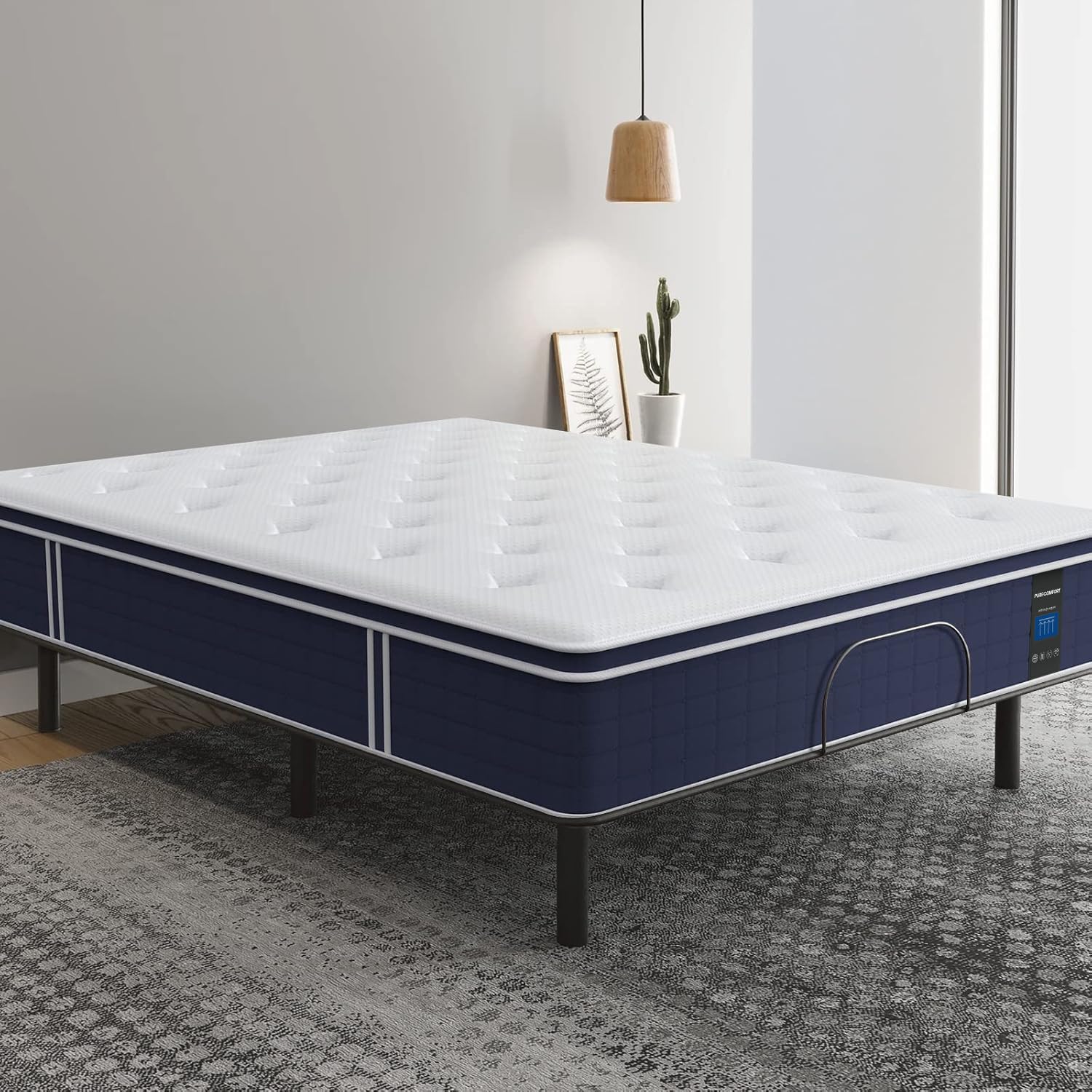 Condition photo showing New/Like New for Coolvie King Size Mattress, 12 Inch Hybrid King Mattress in a Box, Medium Firm Feel with Memory Foam, Pocket Spring for Motion Isolation, Extra Lumbar & Shoulder Support for Pain Relief, 80x76x12