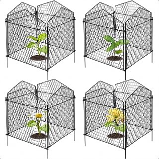 DECOHS four-pack chicken wire plant cloches