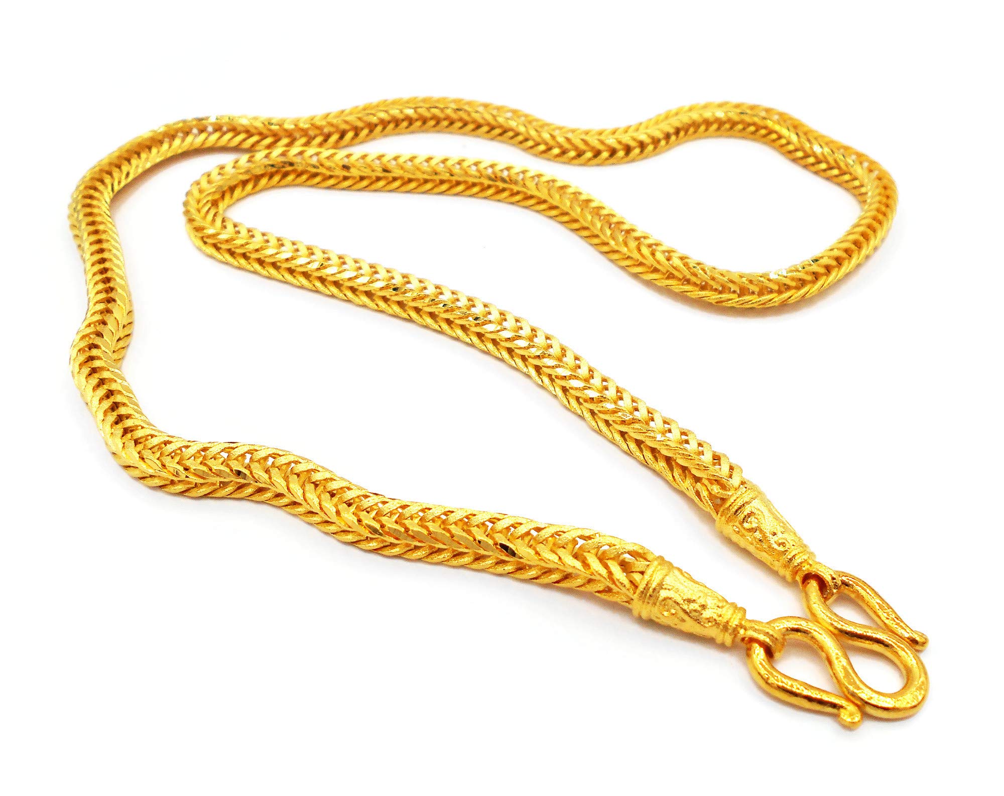 Braid Necklace Gold Chain 26 Inch,65 Grams 22K 23K 24K Thai Baht 