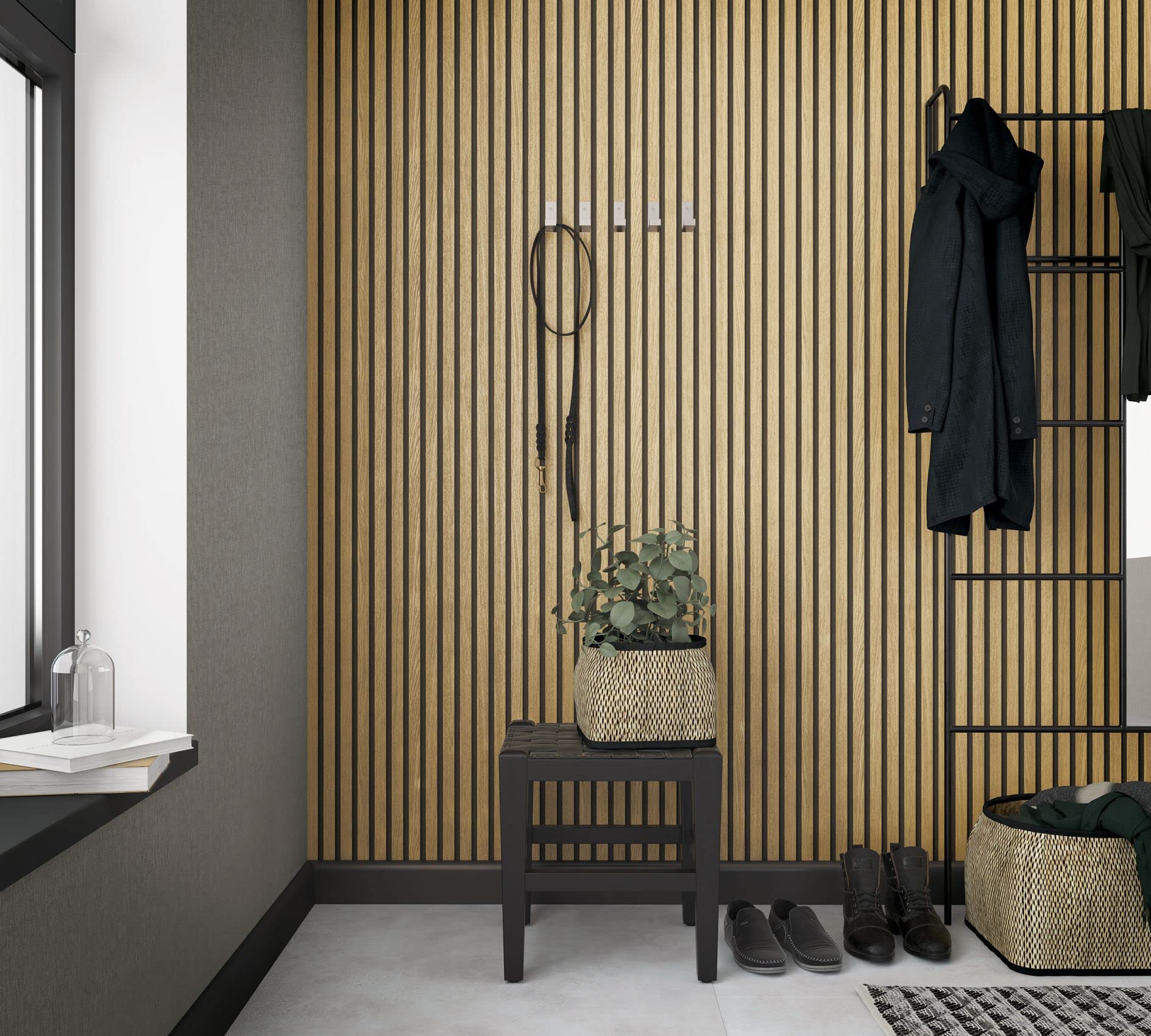 marburg Wallpaper Wood Effect Light Brown Acoustic Panels 3D Effect Non-Woven Wallpaper Living Room Bedroom 10.05 x 0.53 m Made in Germany - Image 4