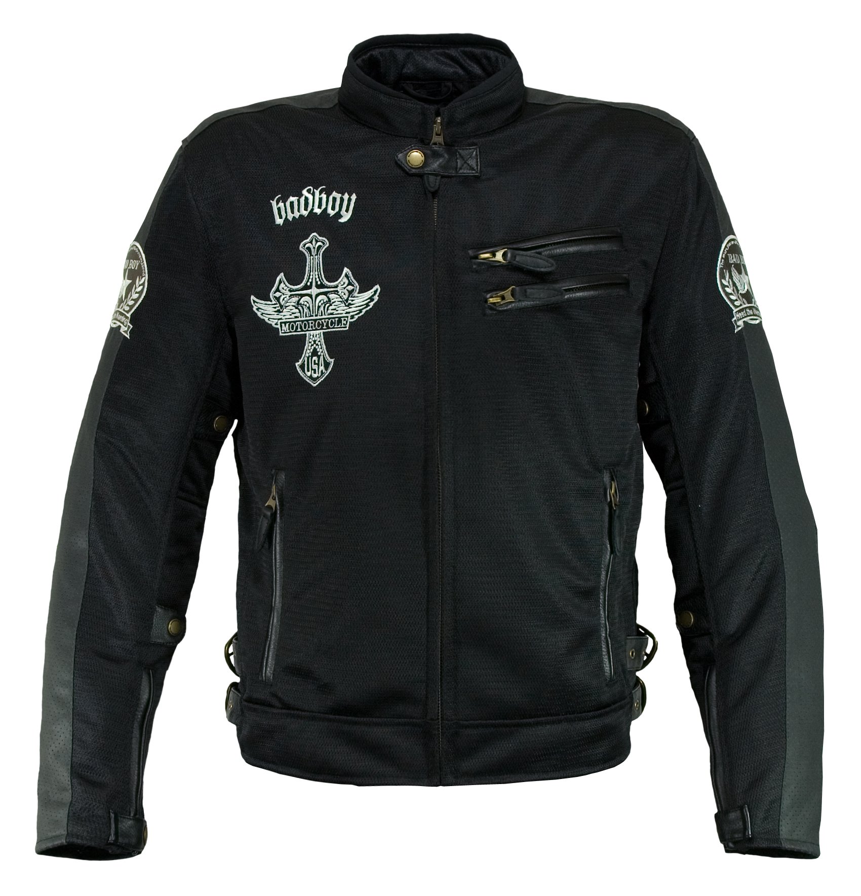 Amazon | [バッドボーイ] メッシュジャケット BK/WH XXL B13104S