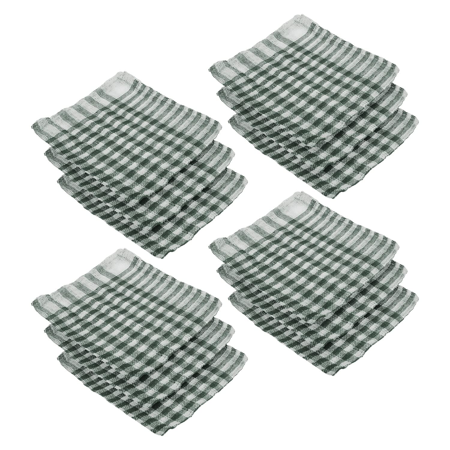 Kuber Industries Duster | Wet Dry Cleaning Napkin | Cotton Kitchen Duster | 300 GSM Kitchen Cleaning Clothes | Pocha For Kitchen | Car | Desk | Fan | Set of 12 | 101 | Green (B0BZ43Q86W) Amazon Price History, Amazon Price Tracker