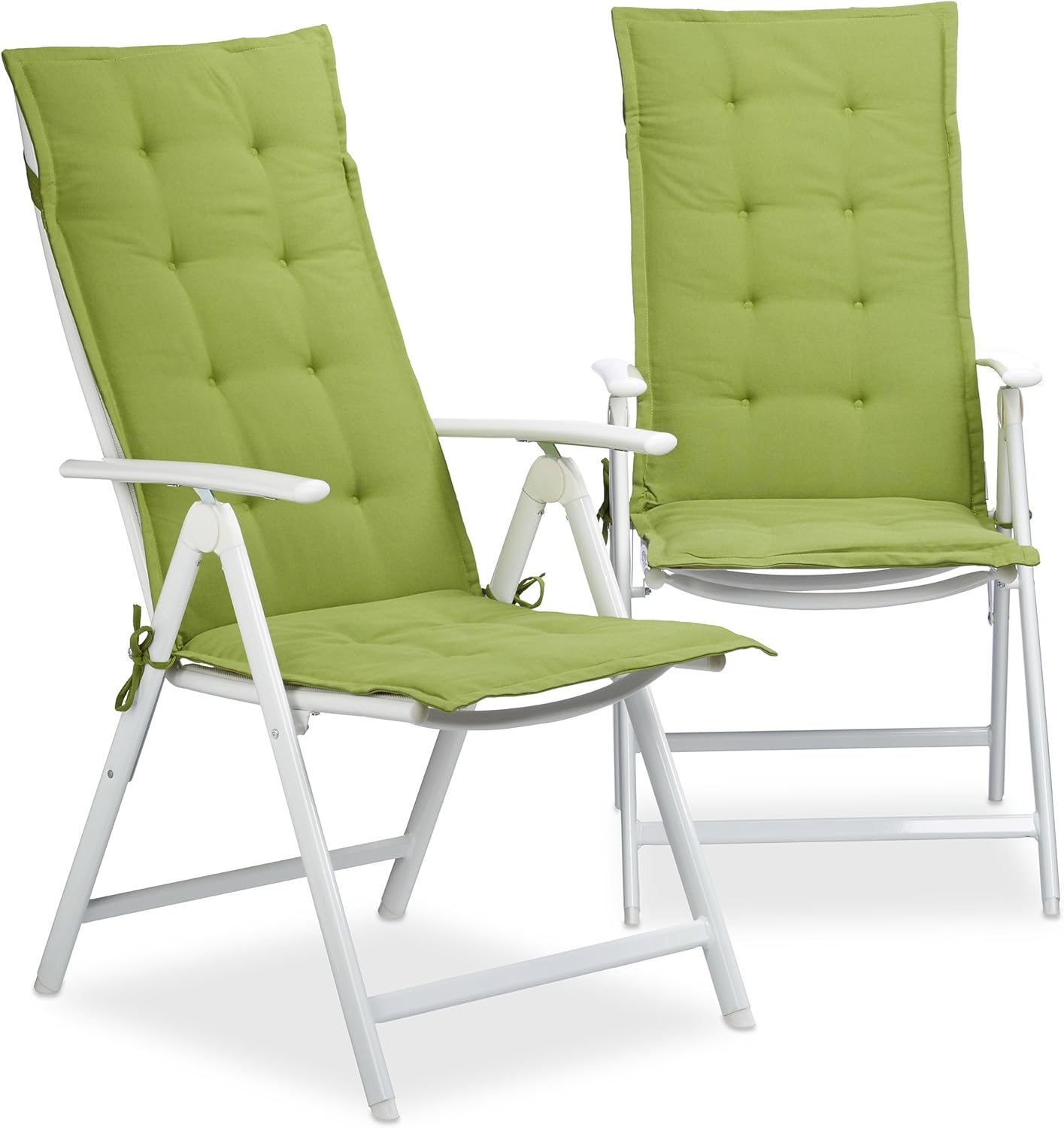 Amazon.de Relaxdays Stuhlauflage Hochlehner, Gartenstuhlauflage 2er