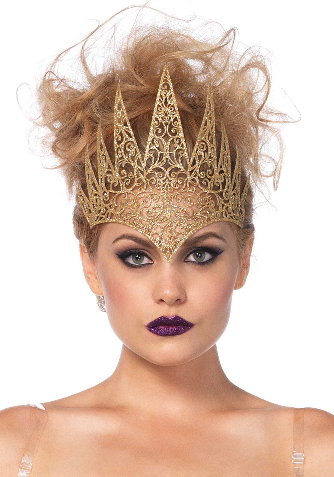 Leg Avenue Women's Die Cut Royal Crown Costume Head Piece: One Size Gold