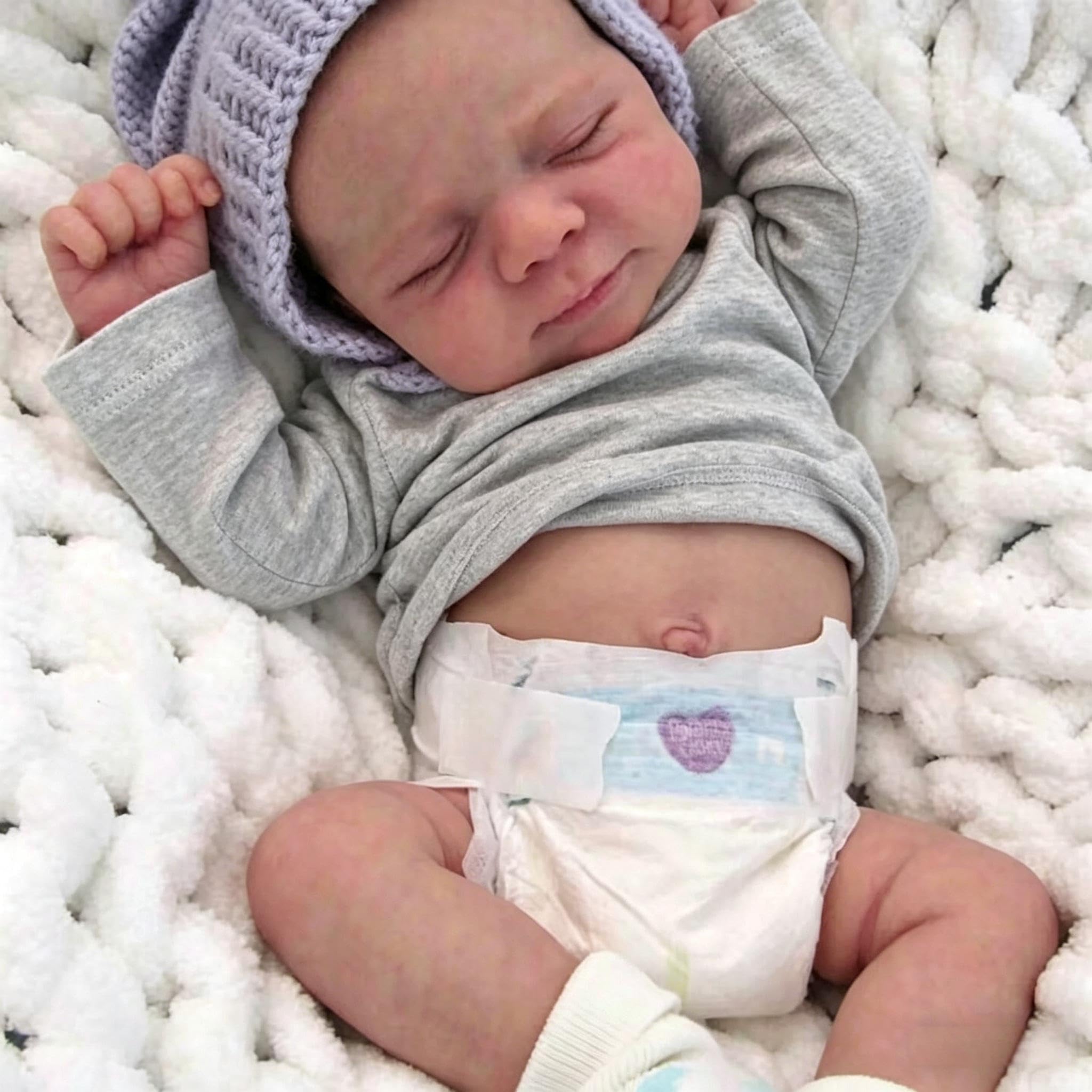 Anano Full Vinyl Baby Doll-18 In Reborn Baby Dolls Vinyl Full Body, Realistic Babys Doll Boy, Anatomically Correct Lifelike Newborn Babies Real Life Reborn Dolls