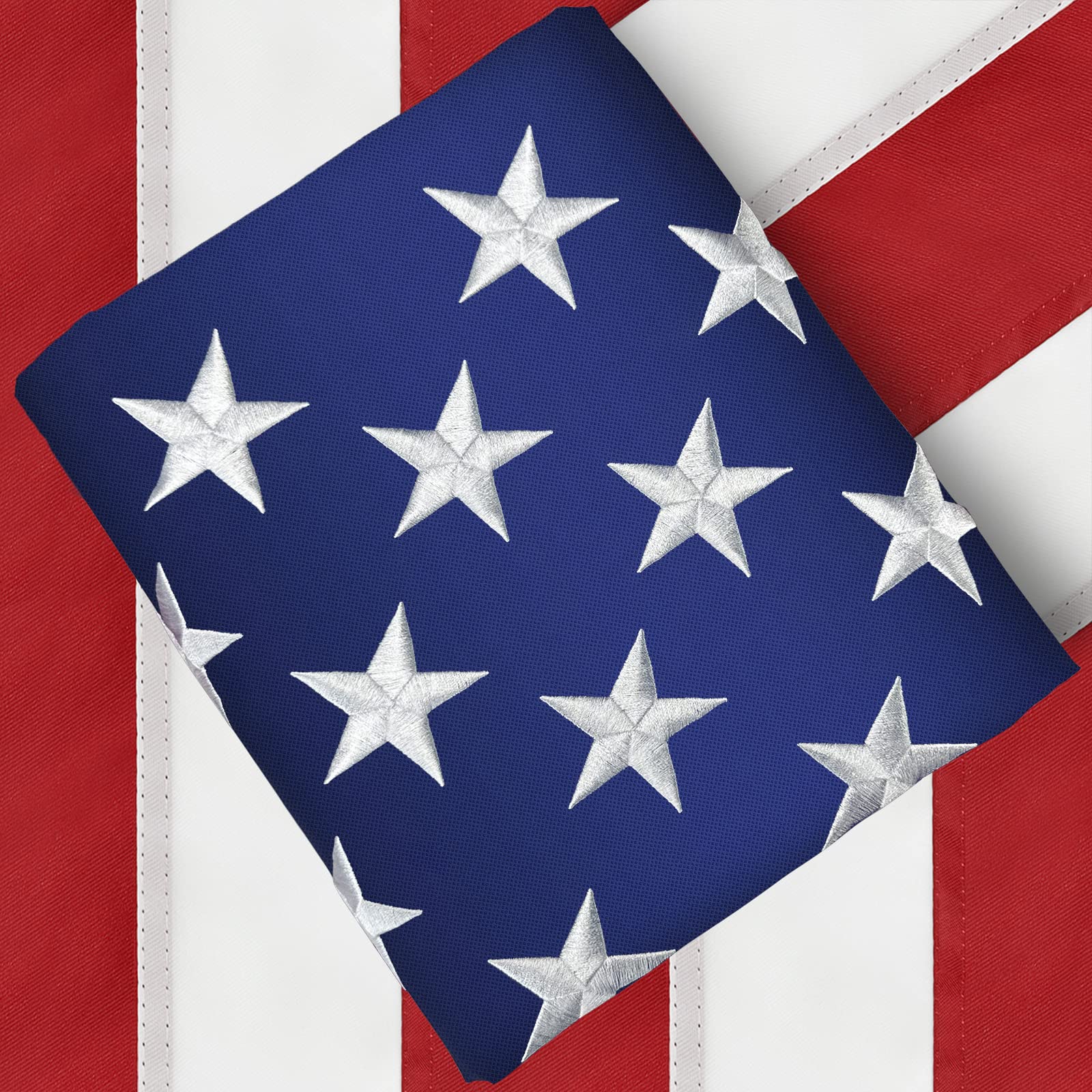 American Flag 3x5 FT for Outdoor, Heavy Duty US Flag Made from 200D Polyeter USA Flag with Embroidered Stars, Stitched Stripes and Brass Grommets. Vivid Color and UV Fade Resistant for Long Time Flying (Embroidered US flag)
