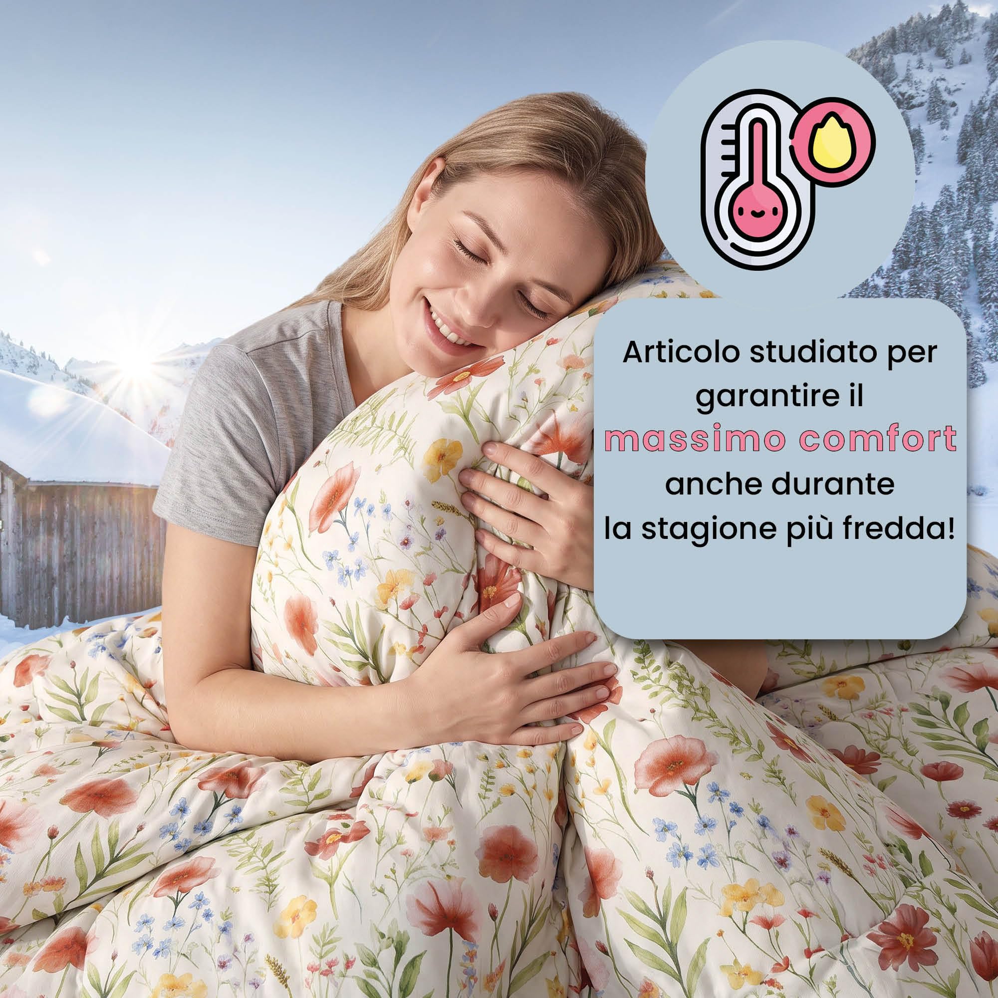 Italian Bed Linen, Kołdra zimowa karma, nie wymaga prasowania