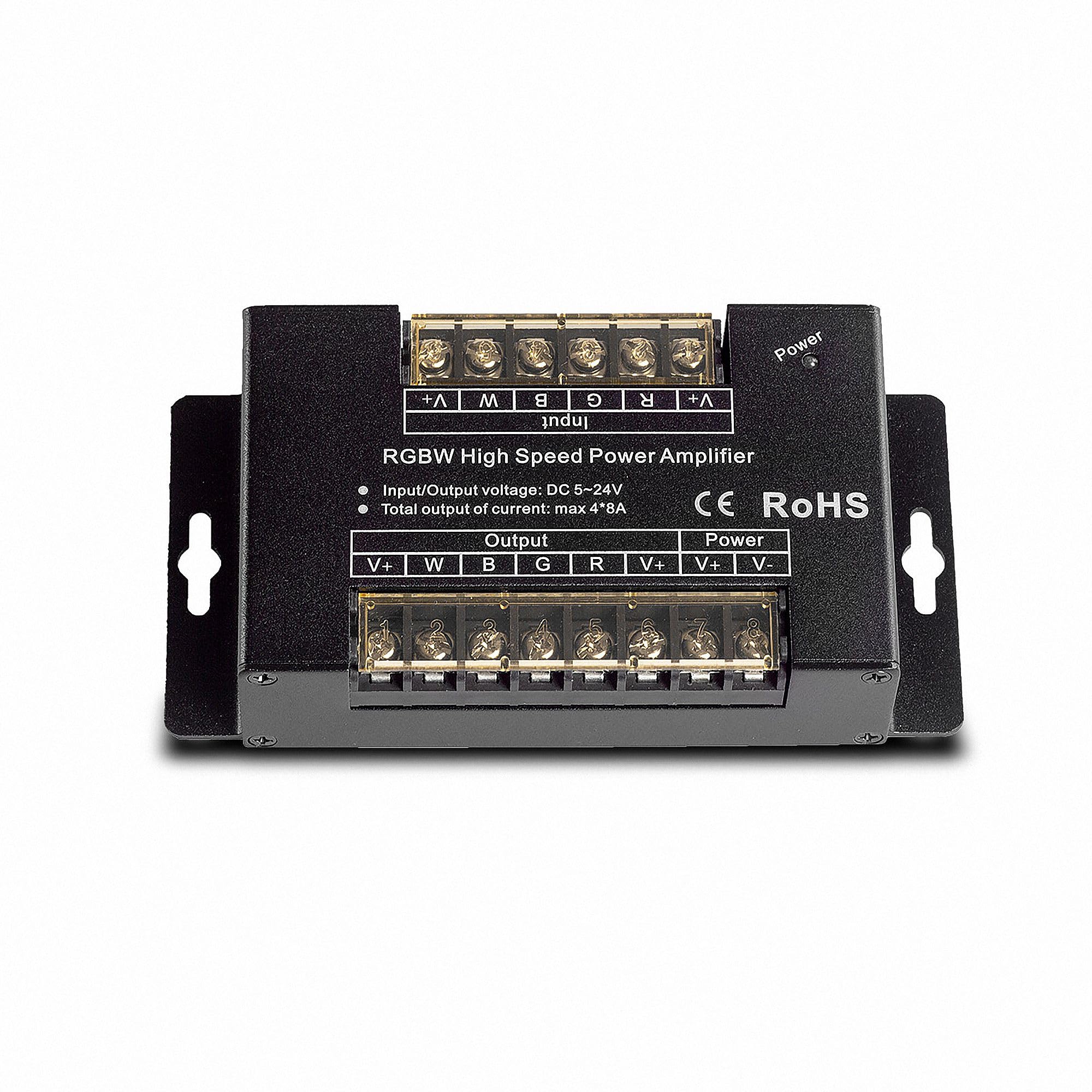 Mextronic LED Signalverstärker (Repeater) – 4x8 A, 5–24 V DC, Für RGB/RGBW, PWM 0,1–100 %