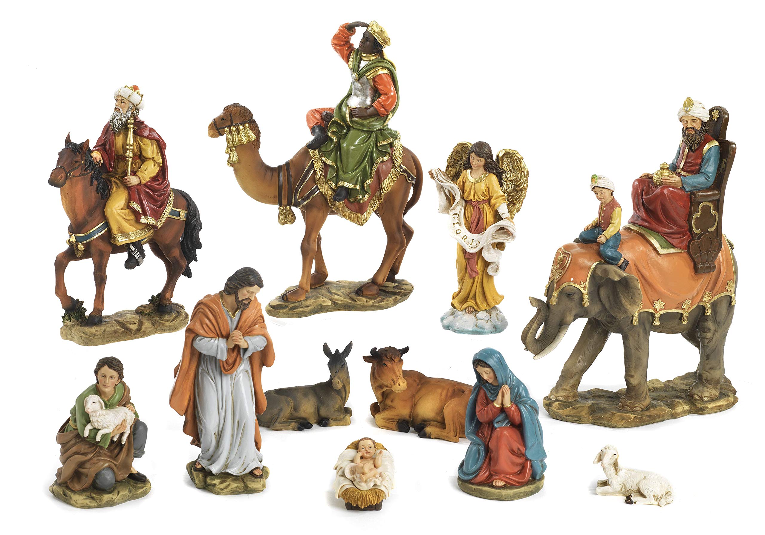 Statuine Per Presepe In Resina – Animali 13 Cm: Cavallo, Cammello, Elefante – Vendita Singola - 2