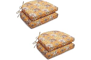 HARBOREST Outdoor Chair Cushions Set of 4 - Curved Corner Waterproof Outdoor...