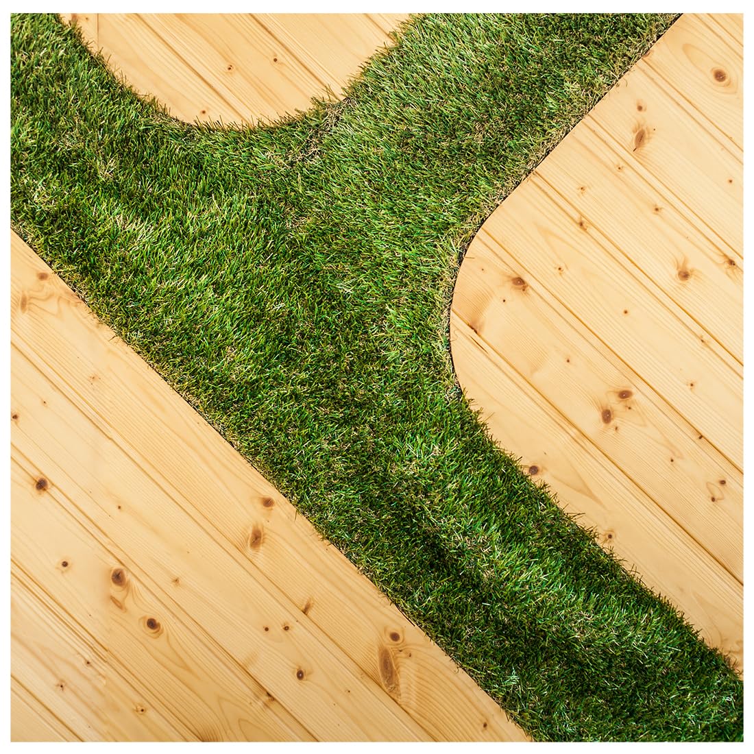 Acomoda Textil – Césped Artificial Alta Densidad para Interior Exterior. Rollo Hierba Sintética con Orificios Drenaje y Fácil Instalación para Jardín, Terraza, Piscina y Patio (Altura 33mm, 2x10m)