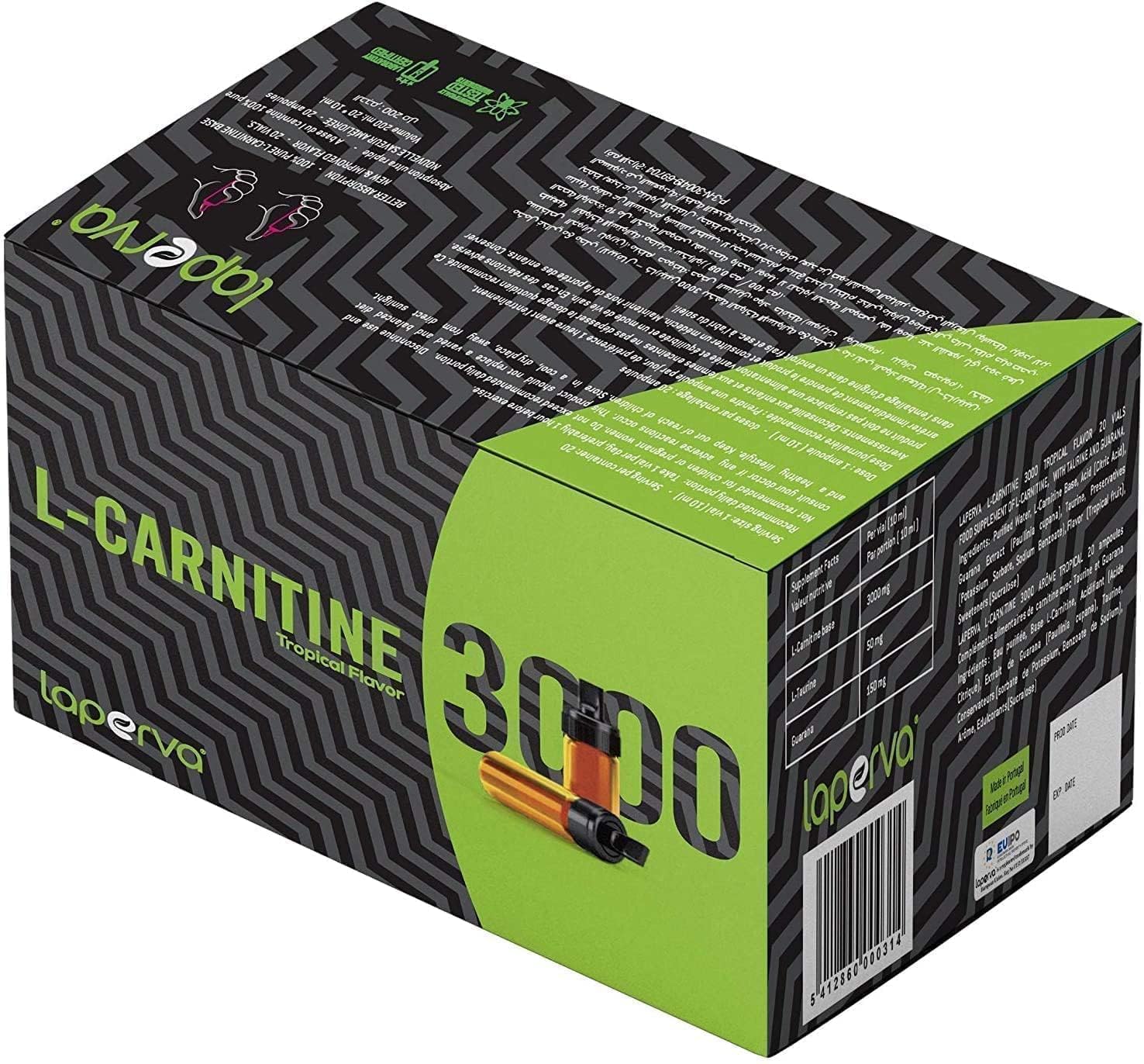 Laperva L-Carnitine 3000 Tropical Flavor 20 Vials : Buy Online at Best  Price in KSA