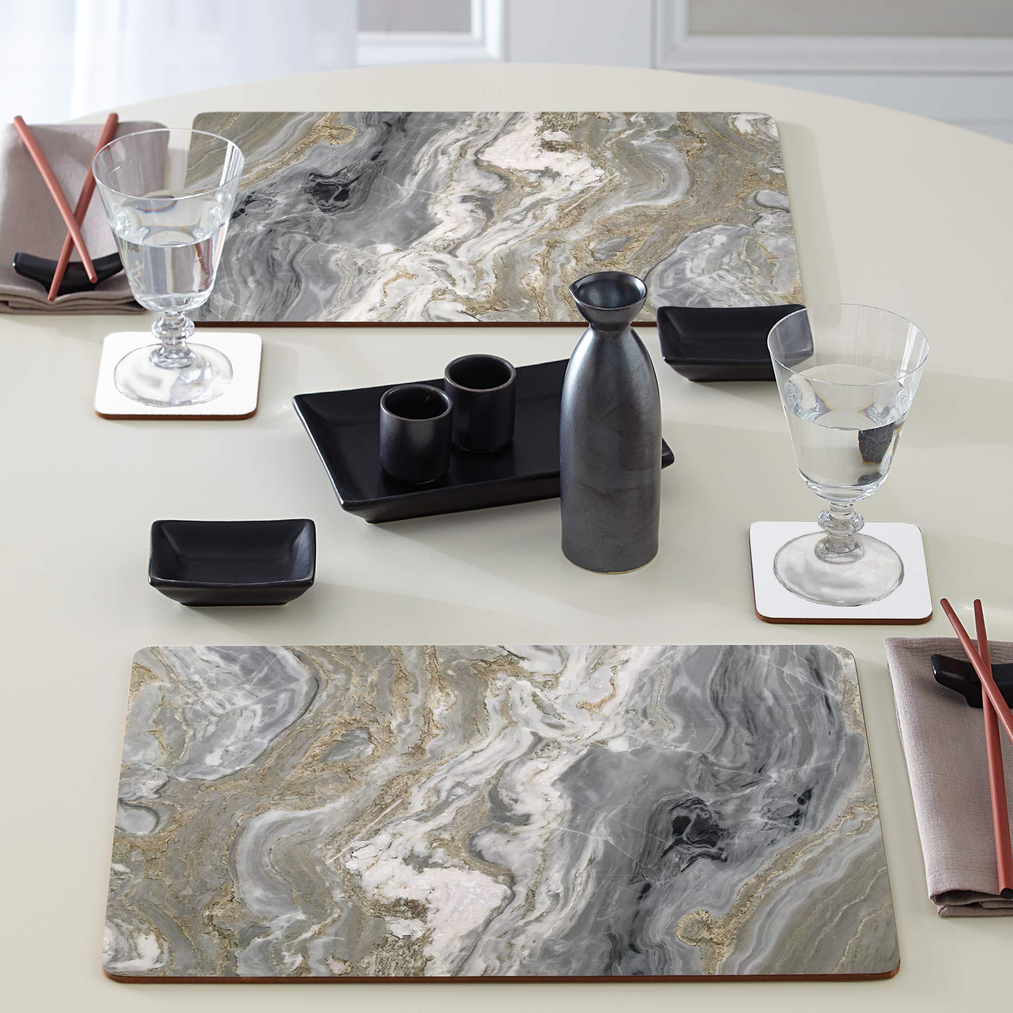 可愛いクリスマスツリーやギフトが！ 4 Cala Home Premium Hardboard Placemats Table Mats