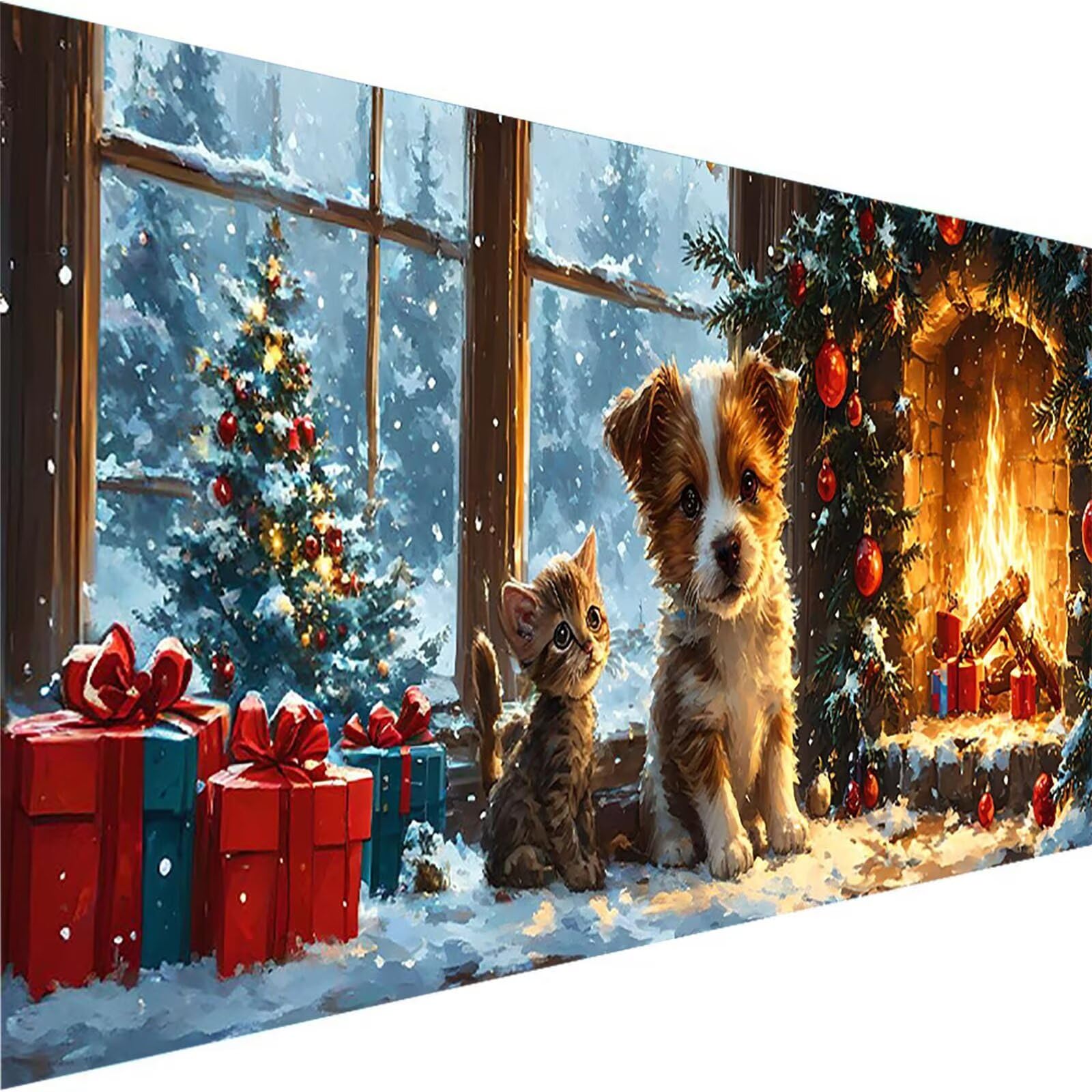 Malen nach Zahlen Kinder Tier, Geschenke für Mädchen Junge, Bastelset Kinder, Malen nach Zahlen Hund | Malen nach Zahlen Ohne Rahmen, für Home Wand Dekor Geschenk (60x120cm) Bastelset Erwachsene 7-1